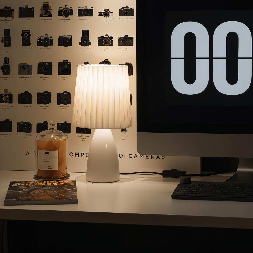 ConePleated Table Lamp - LED Ceramic Milkshake Desk Light