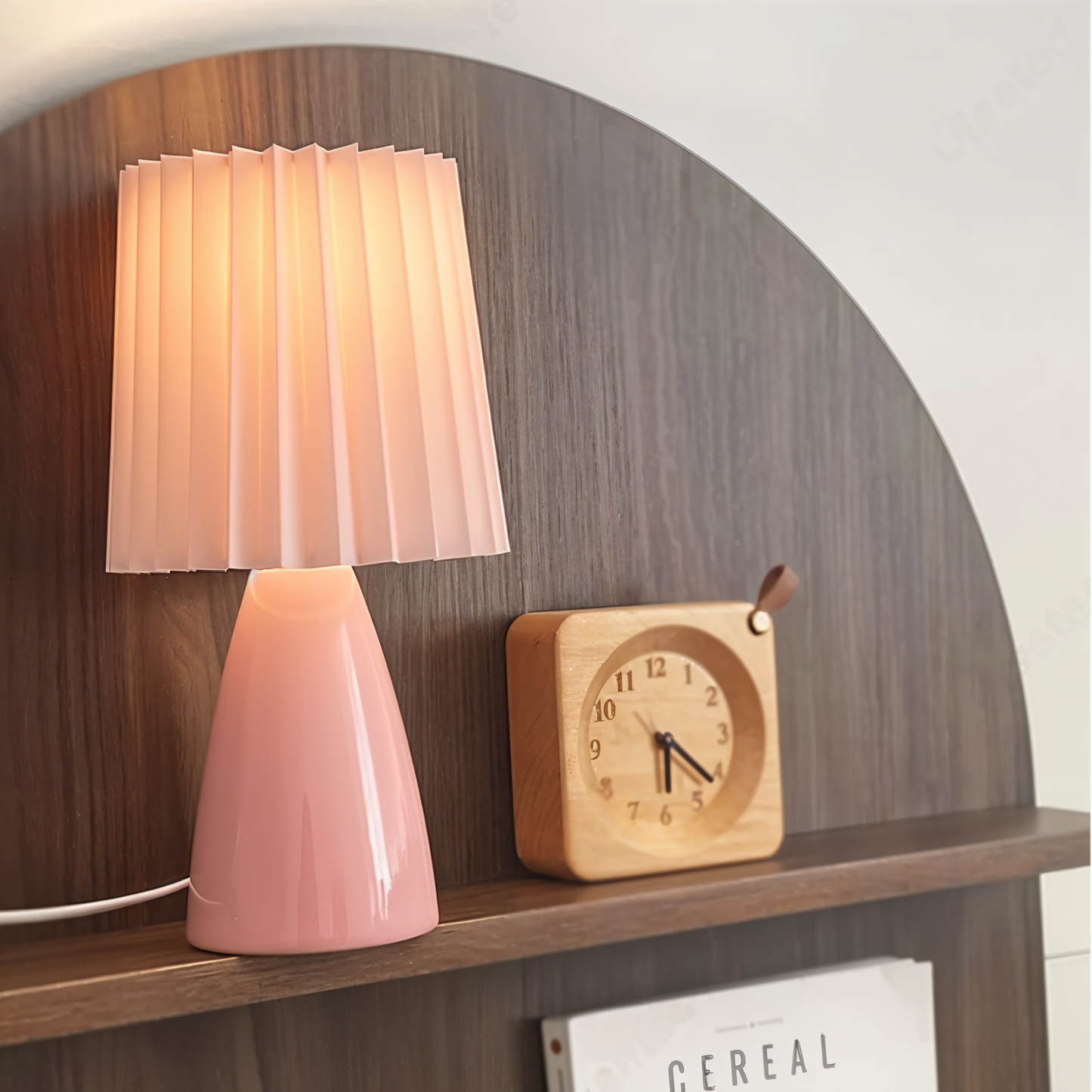 ConePleated Table Lamp - LED Ceramic Milkshake Desk Light