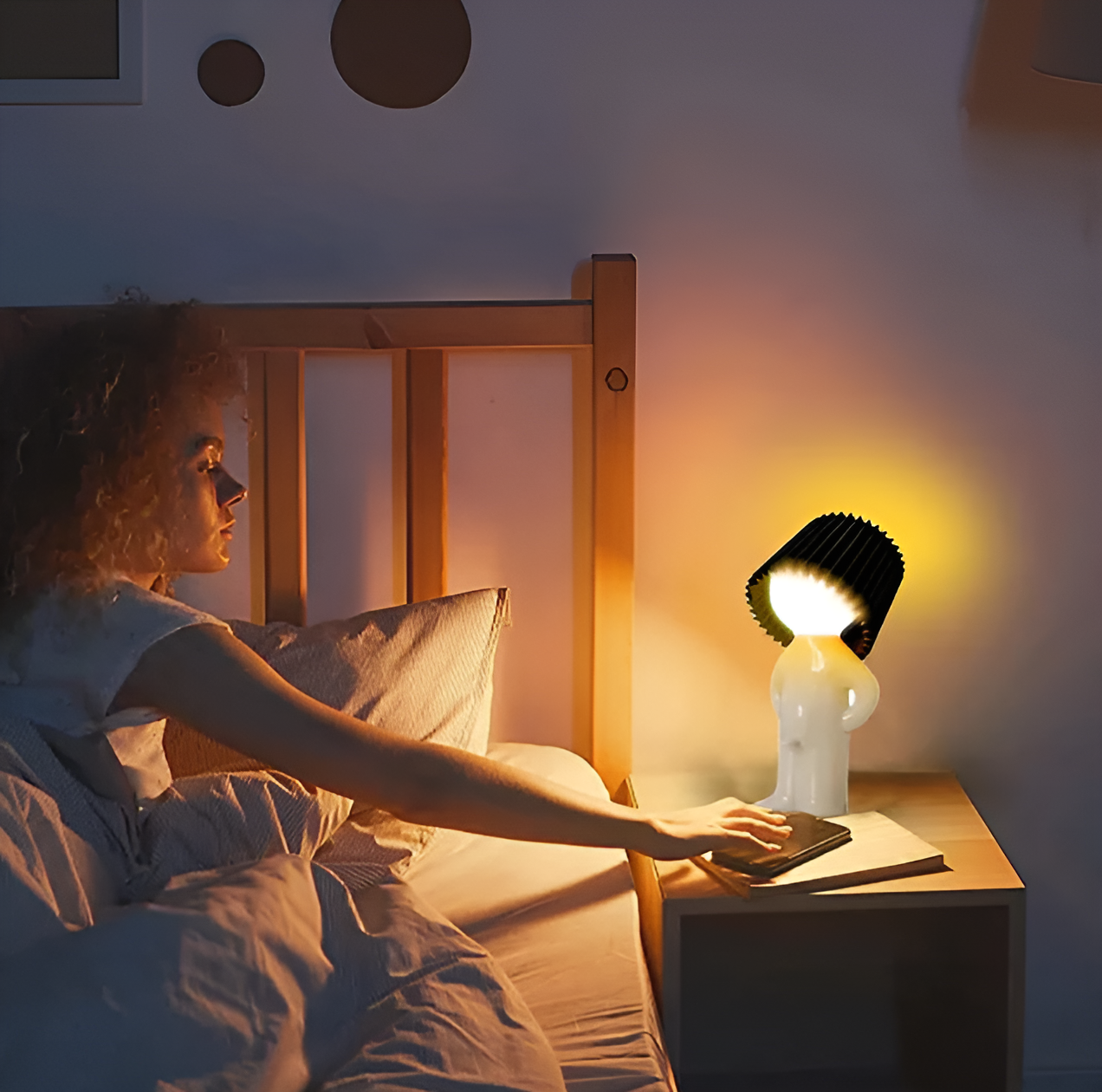 Lil'Lad Table Lamp - Creative Shy Boy LED Night Light