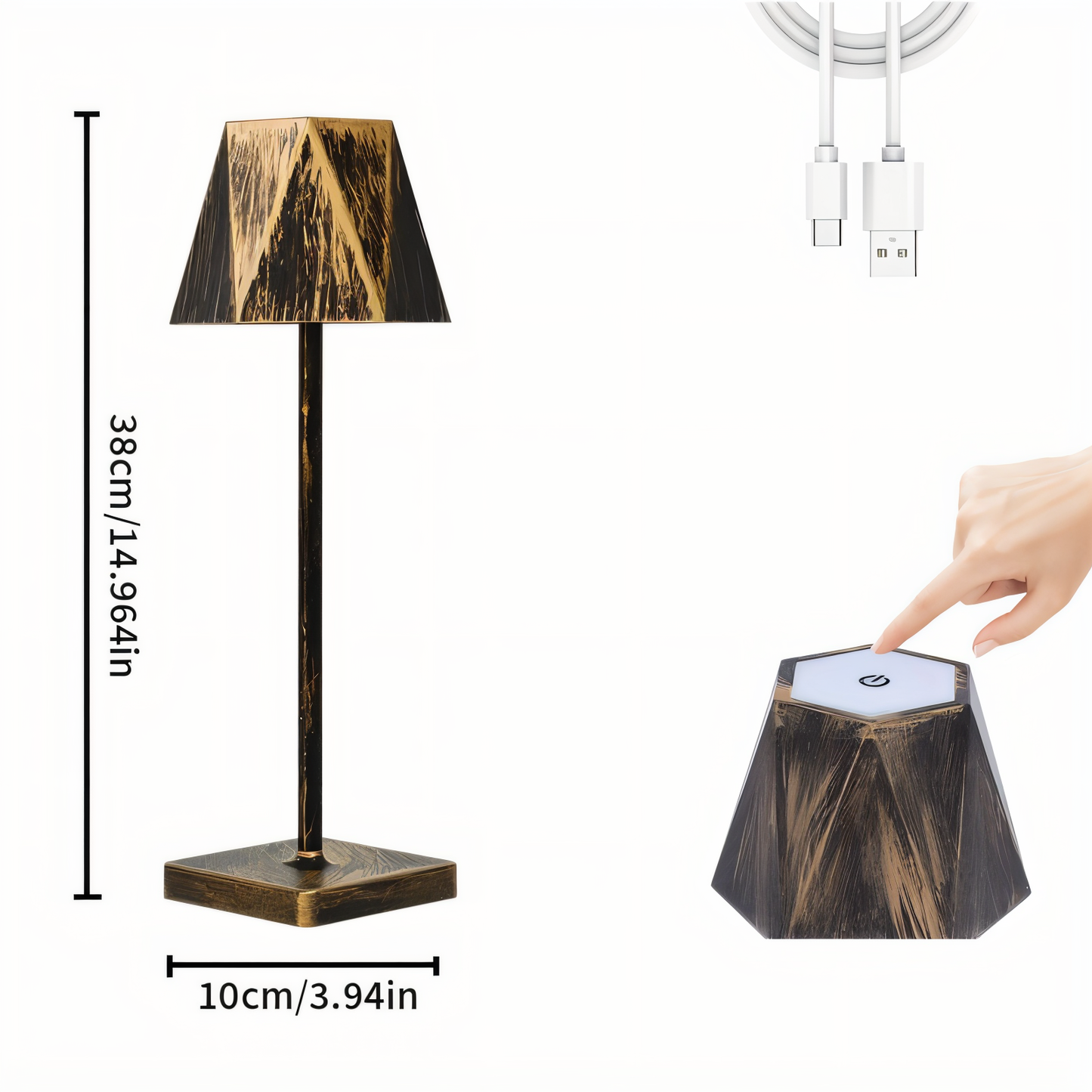 PolyLamp - Portable Hexagon LED Table Lamp - Waterproof & Rechargeable