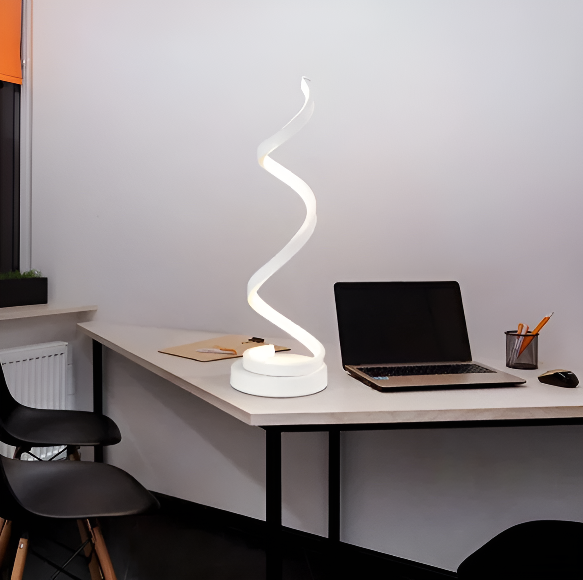 Radiant Curve - Spiral LED Desk Lamp with Touch Control
