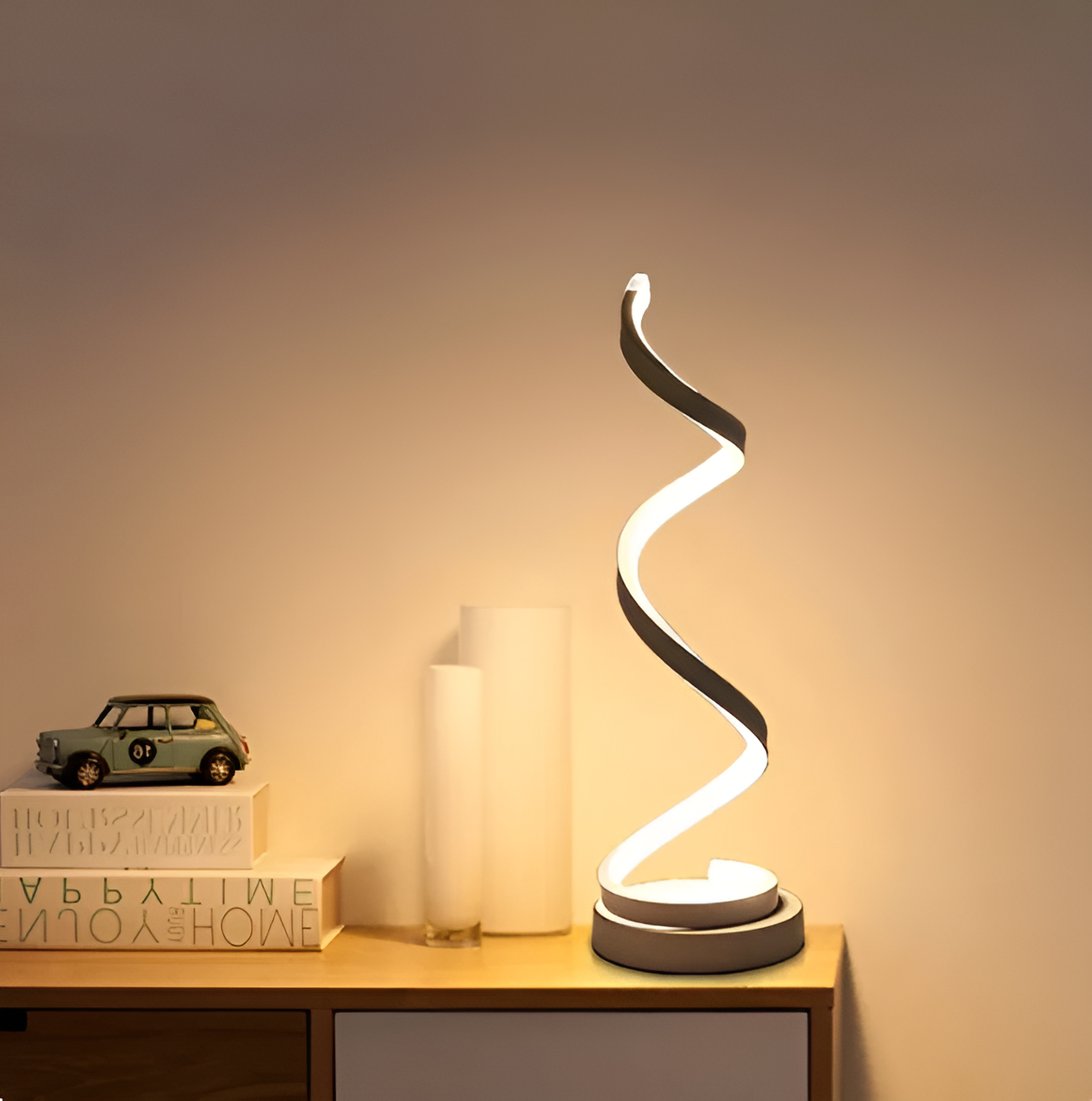 Radiant Curve - Spiral LED Desk Lamp with Touch Control