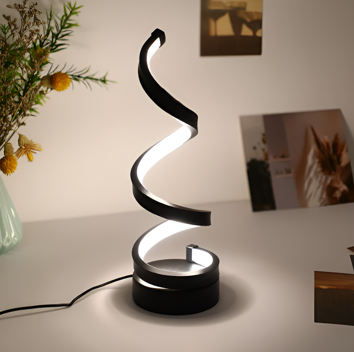 Radiant Curve - Spiral LED Desk Lamp with Touch Control