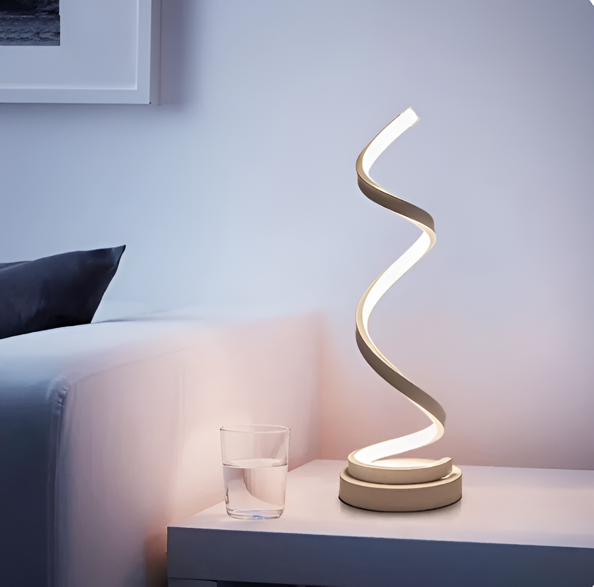 Radiant Curve - Spiral LED Desk Lamp with Touch Control