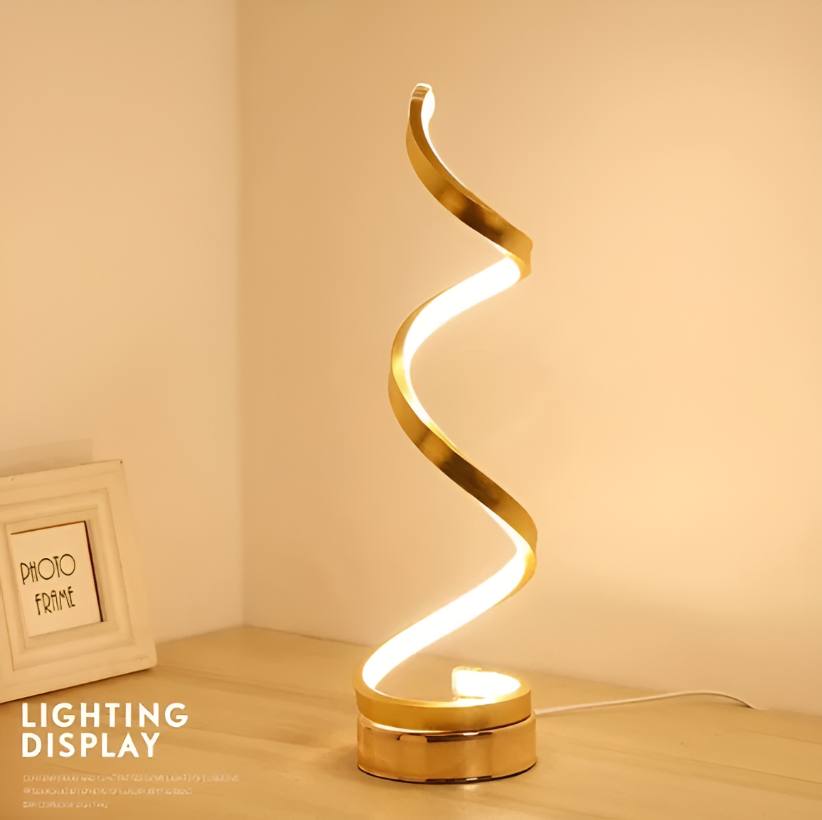 Radiant Curve - Spiral LED Desk Lamp with Touch Control