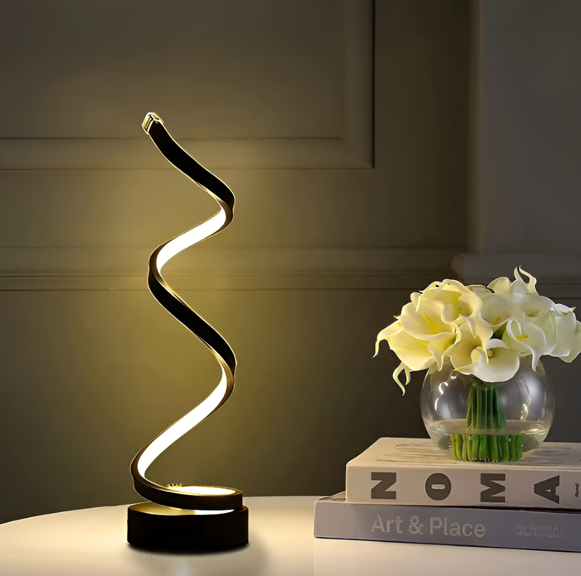 Radiant Curve - Spiral LED Desk Lamp with Touch Control