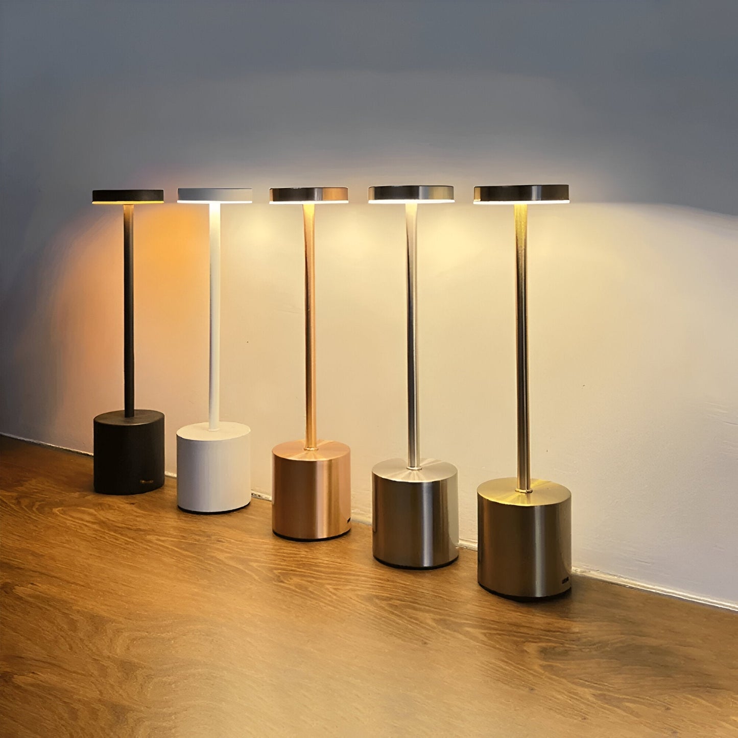 Retro-Inspired LED Table Lamp with Wireless USB Charging