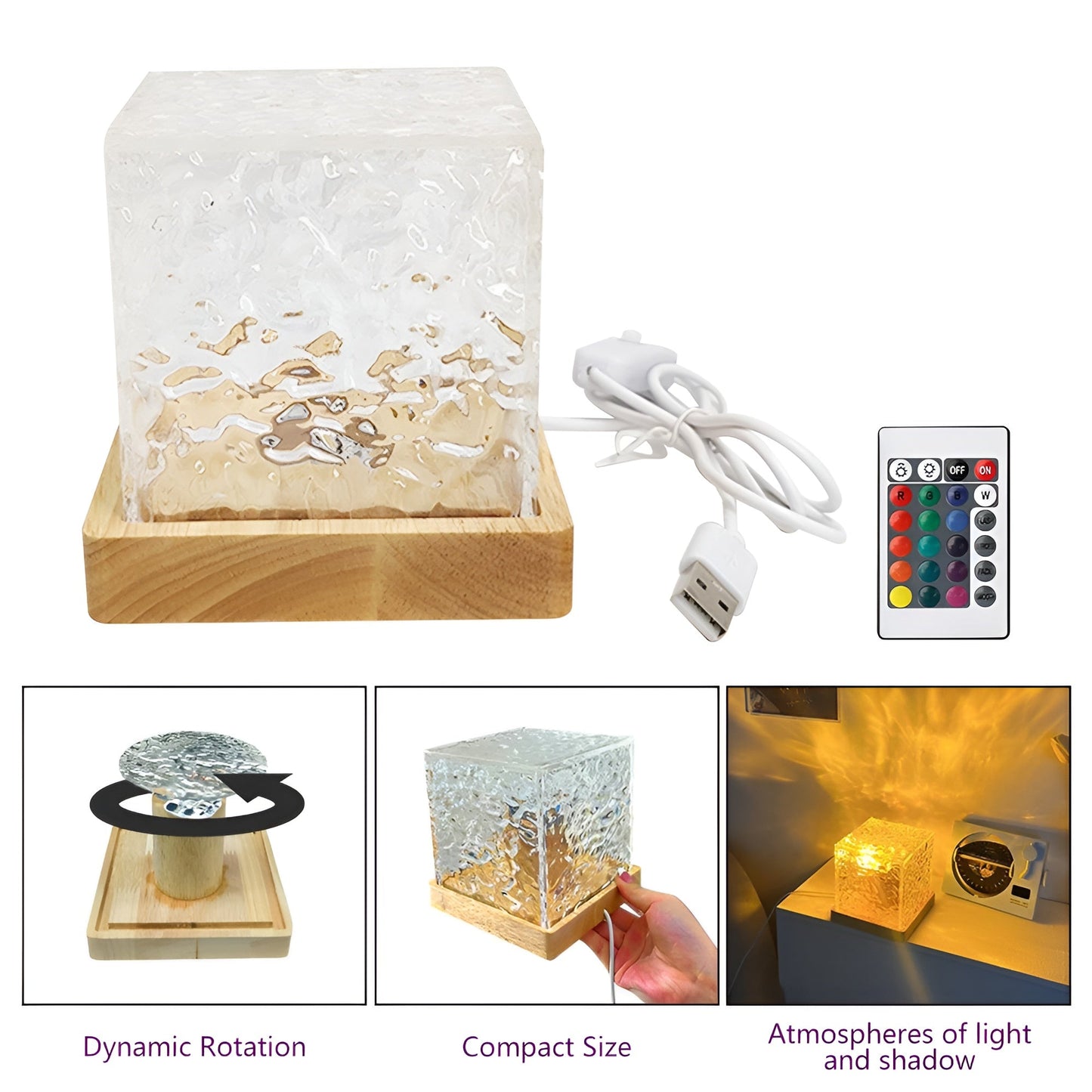 Wasser Wellen Projektor - Lumiere LED Mood Light Sunrise Effect
