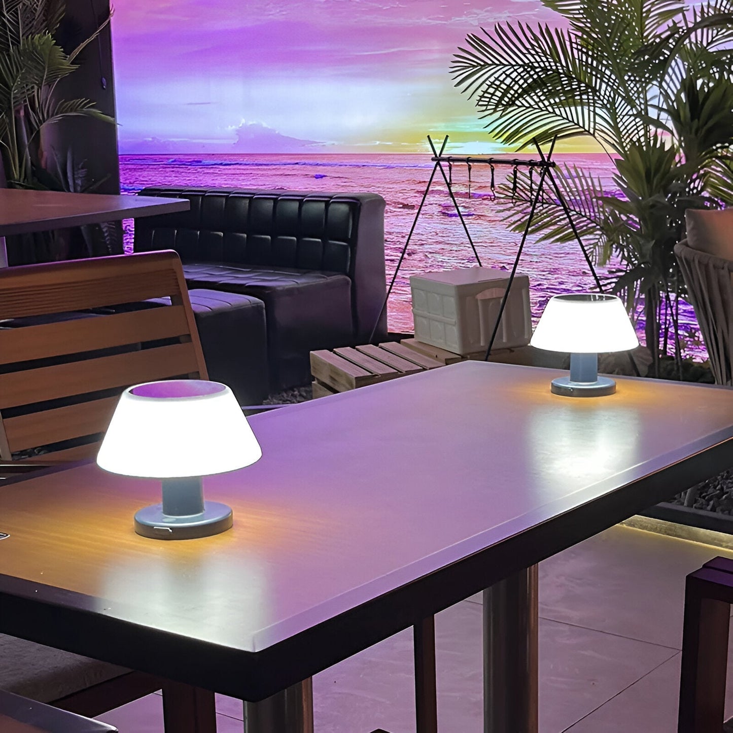 TinySolar Table Lamp - Solar-Powered Indoor & Outdoor Light
