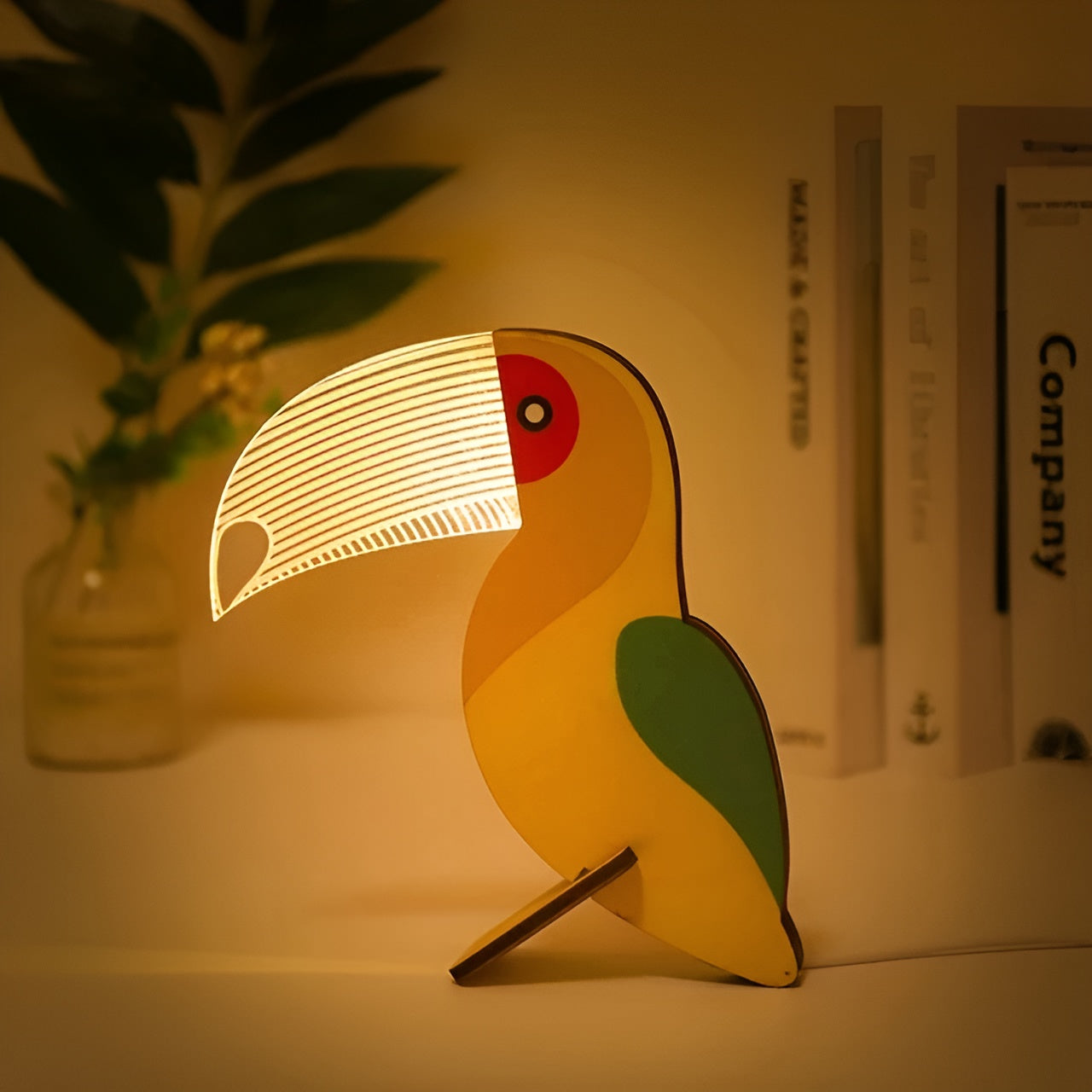 Wildlife Lamp - Wooden Acrylic Animal LED Night Light
