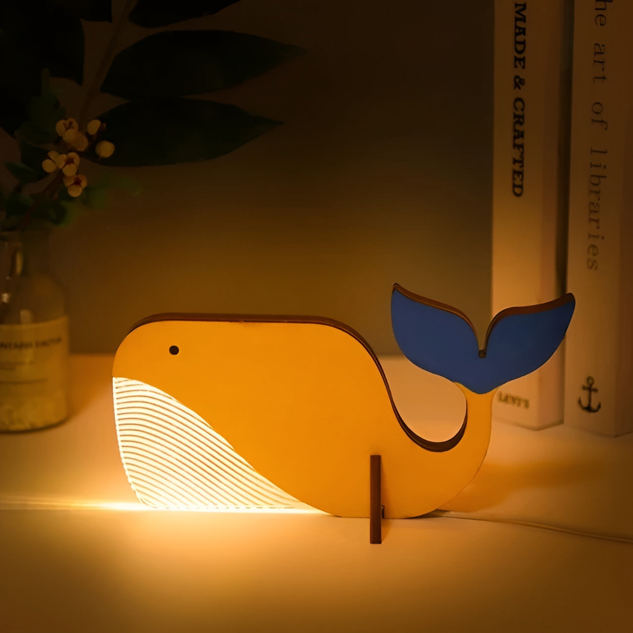 Wildlife Lamp - Wooden Acrylic Animal LED Night Light
