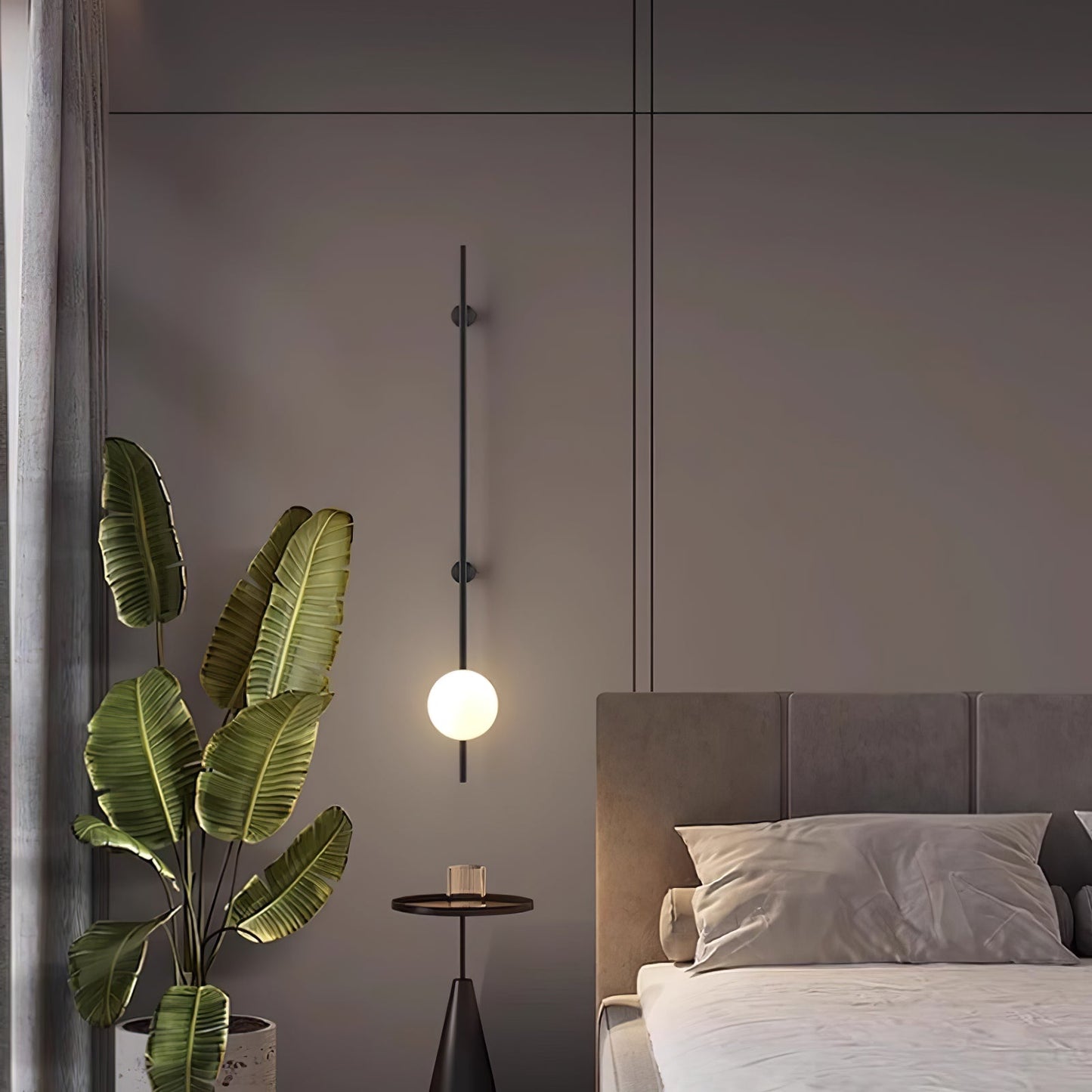 Houseof Plug-in Wall Light with White Glass Shade LED