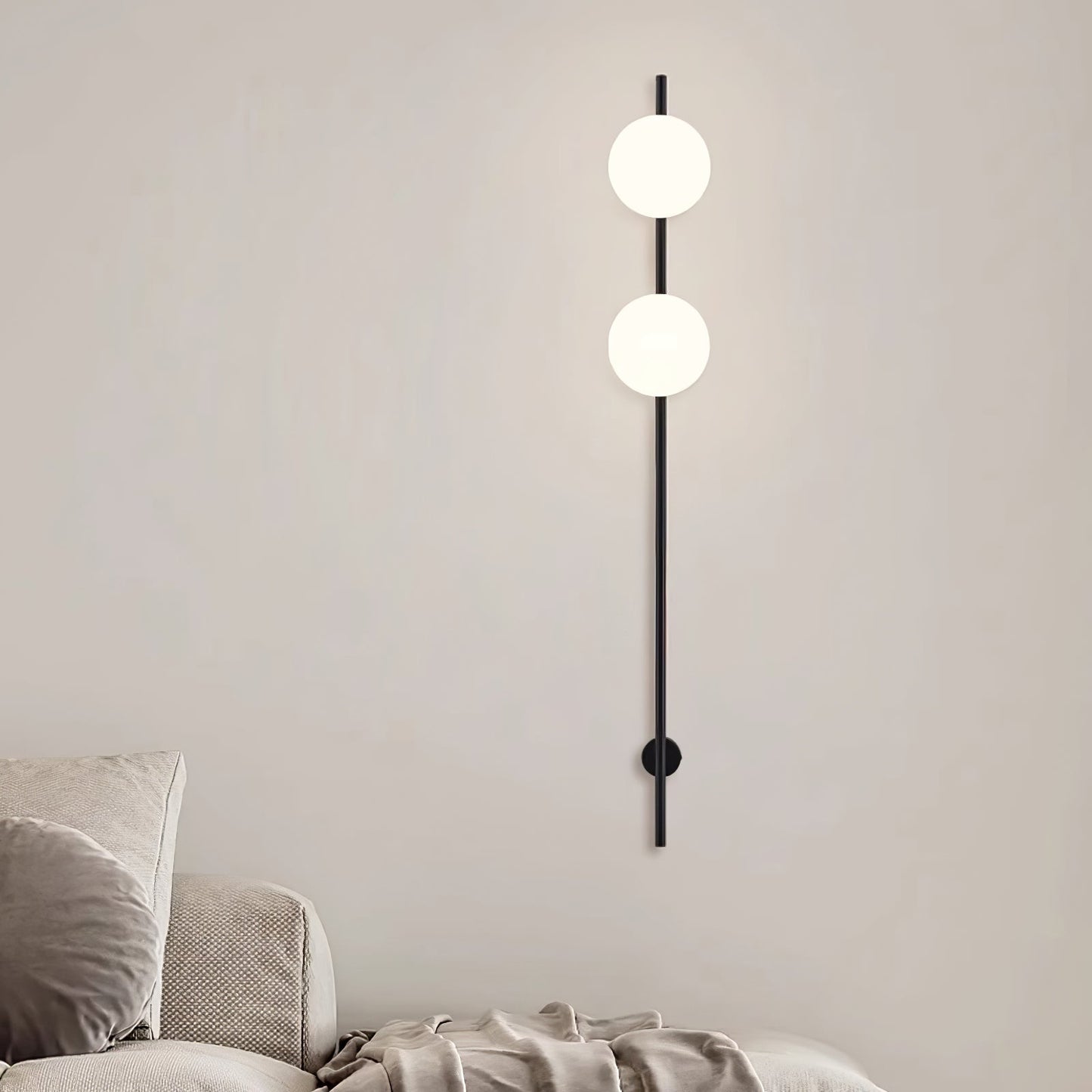 Houseof Plug-in Wall Light with White Glass Shade LED