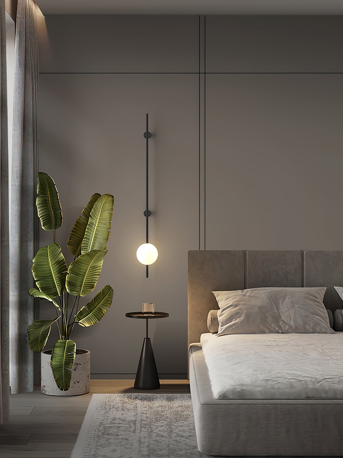 Houseof Plug-in Wall Light with White Glass Shade LED