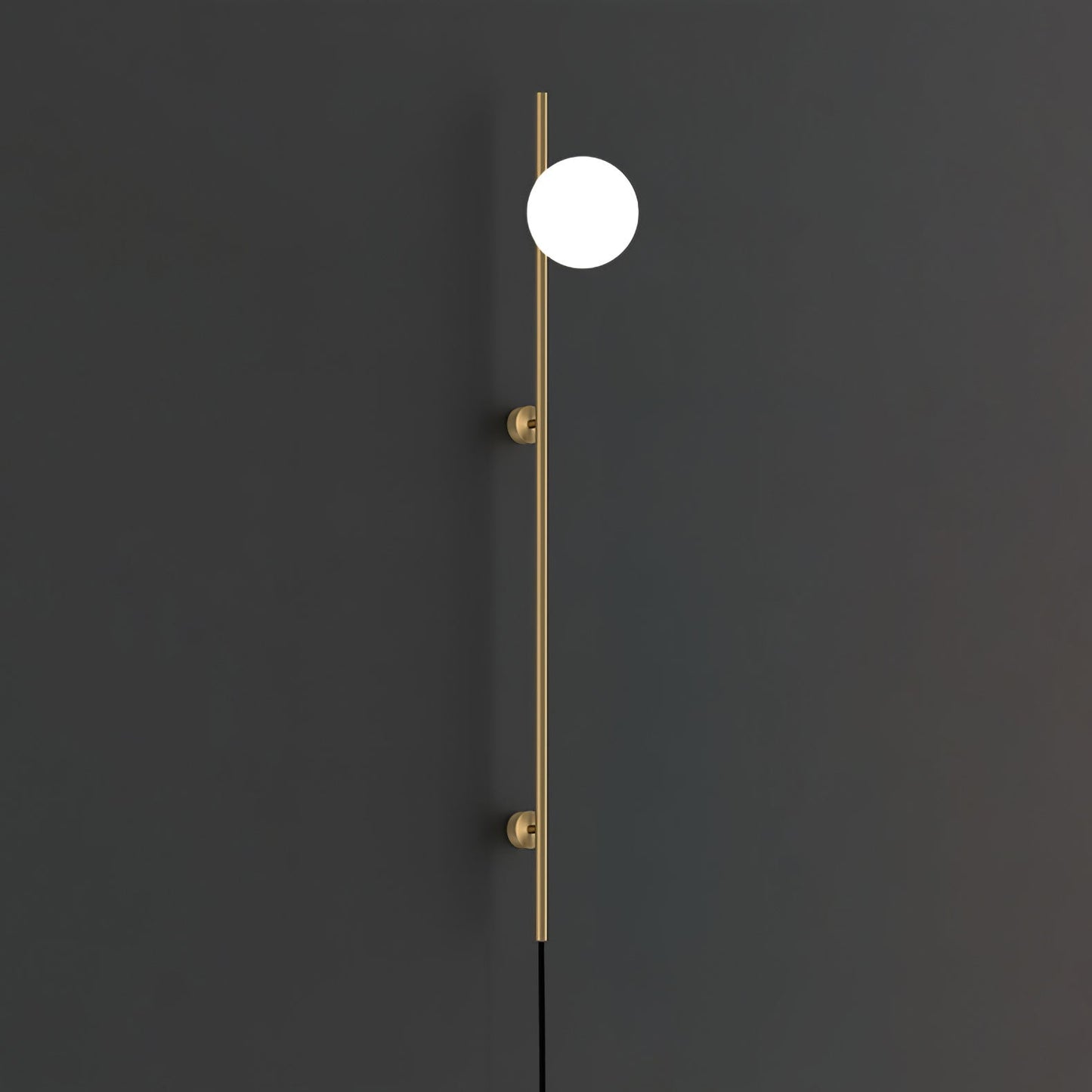 Houseof Plug-in Wall Light with White Glass Shade LED