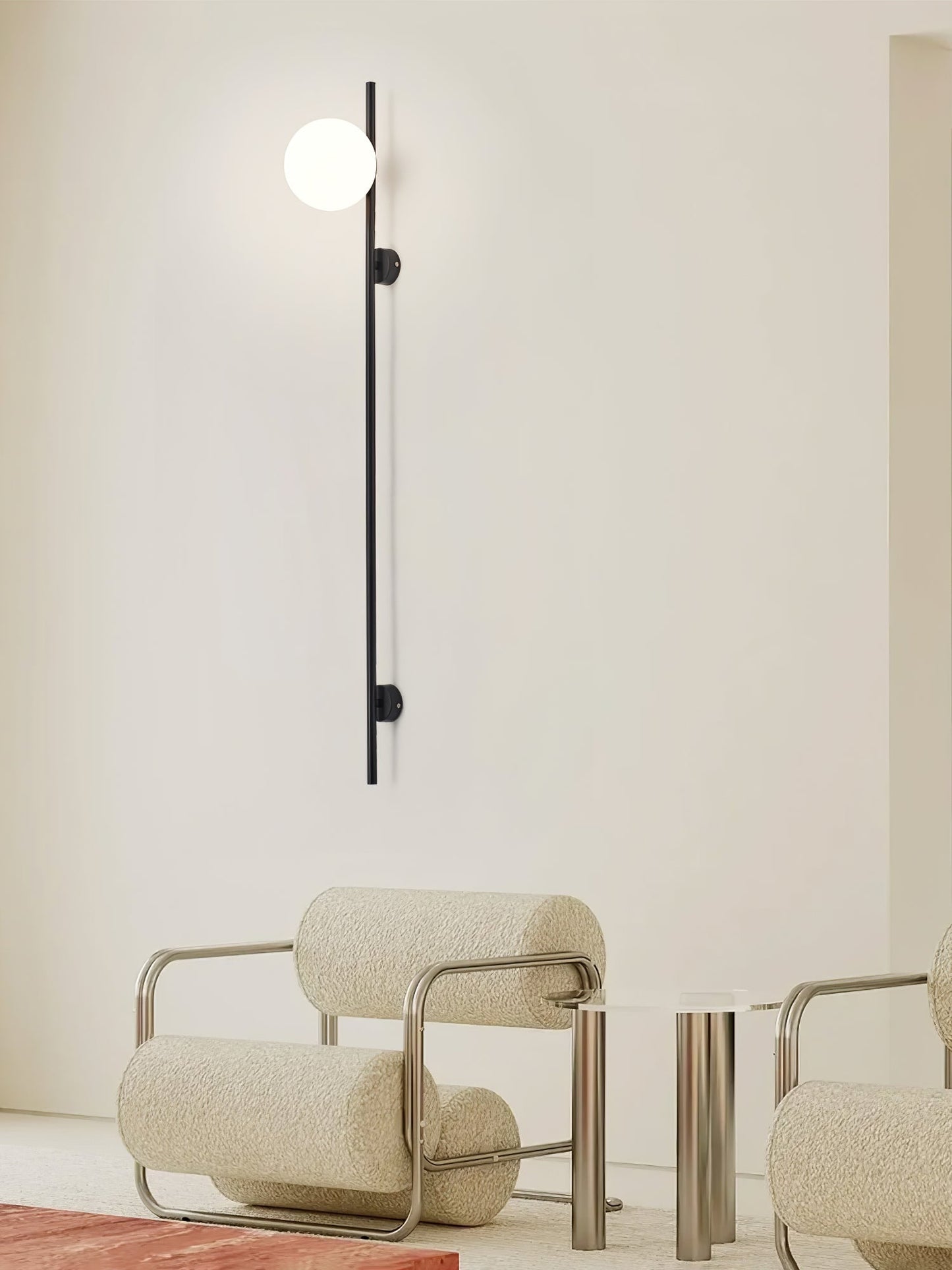 Houseof Plug-in Wall Light with White Glass Shade LED
