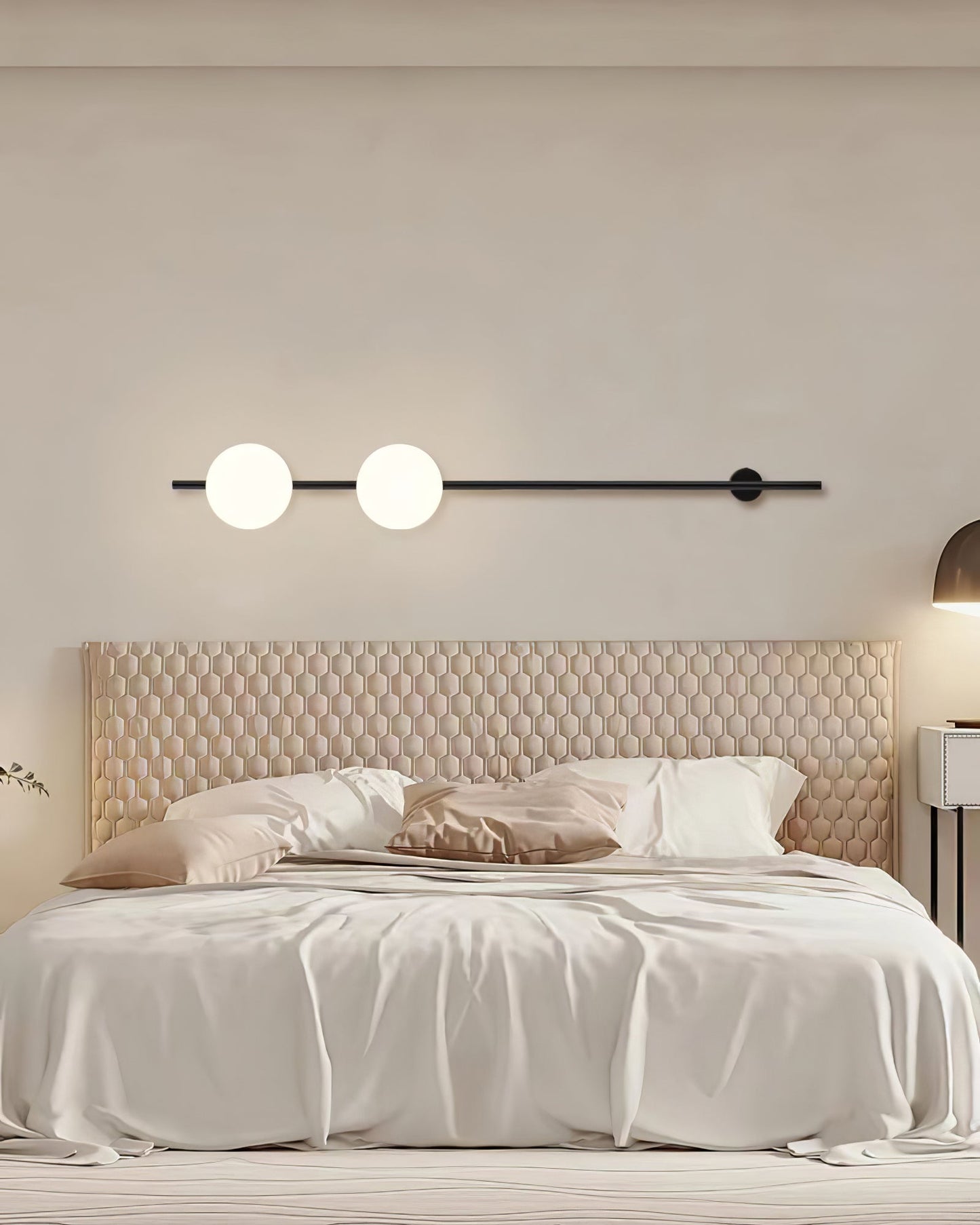 Houseof Plug-in Wall Light with White Glass Shade LED