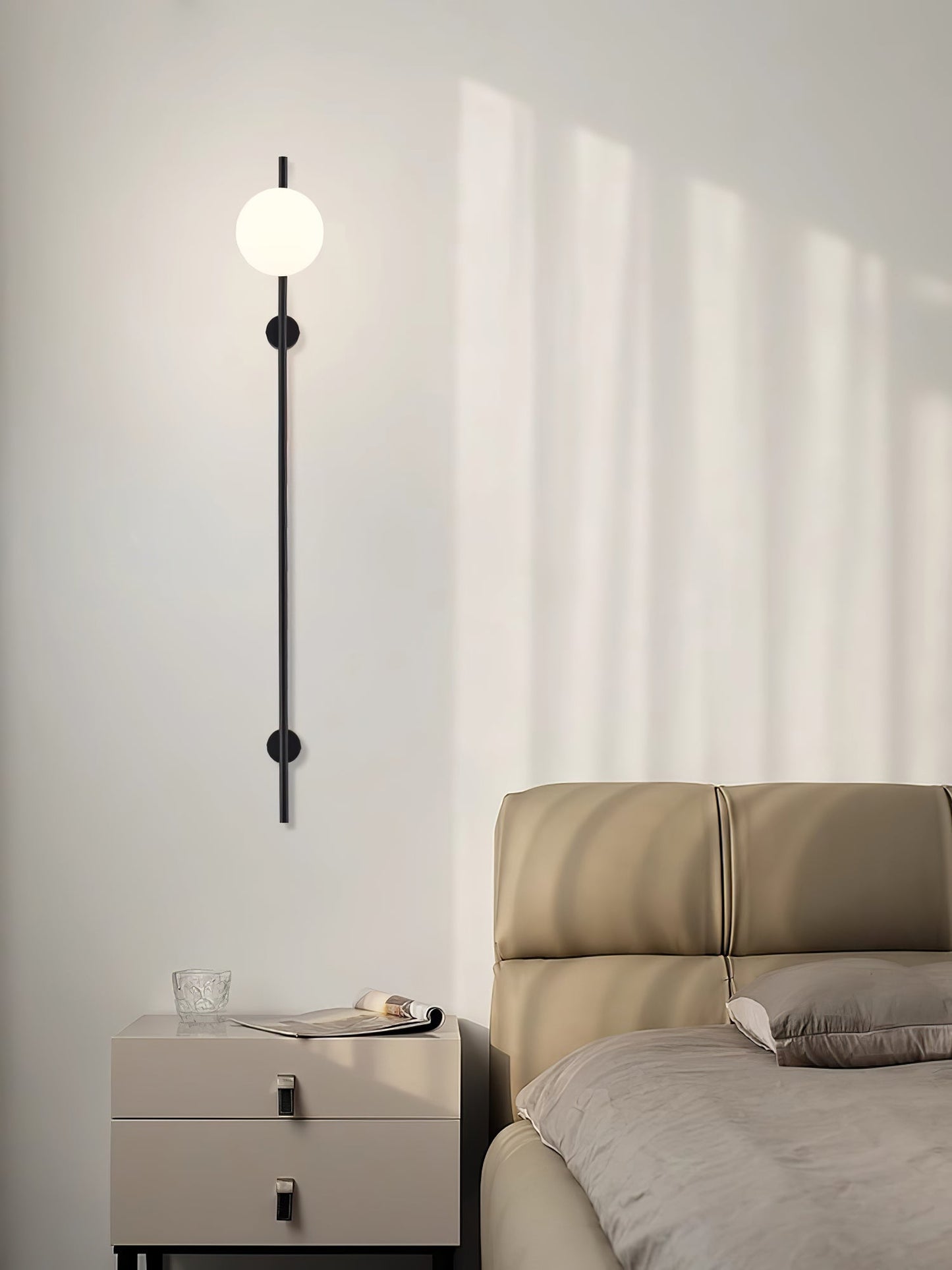 Houseof Plug-in Wall Light with White Glass Shade LED