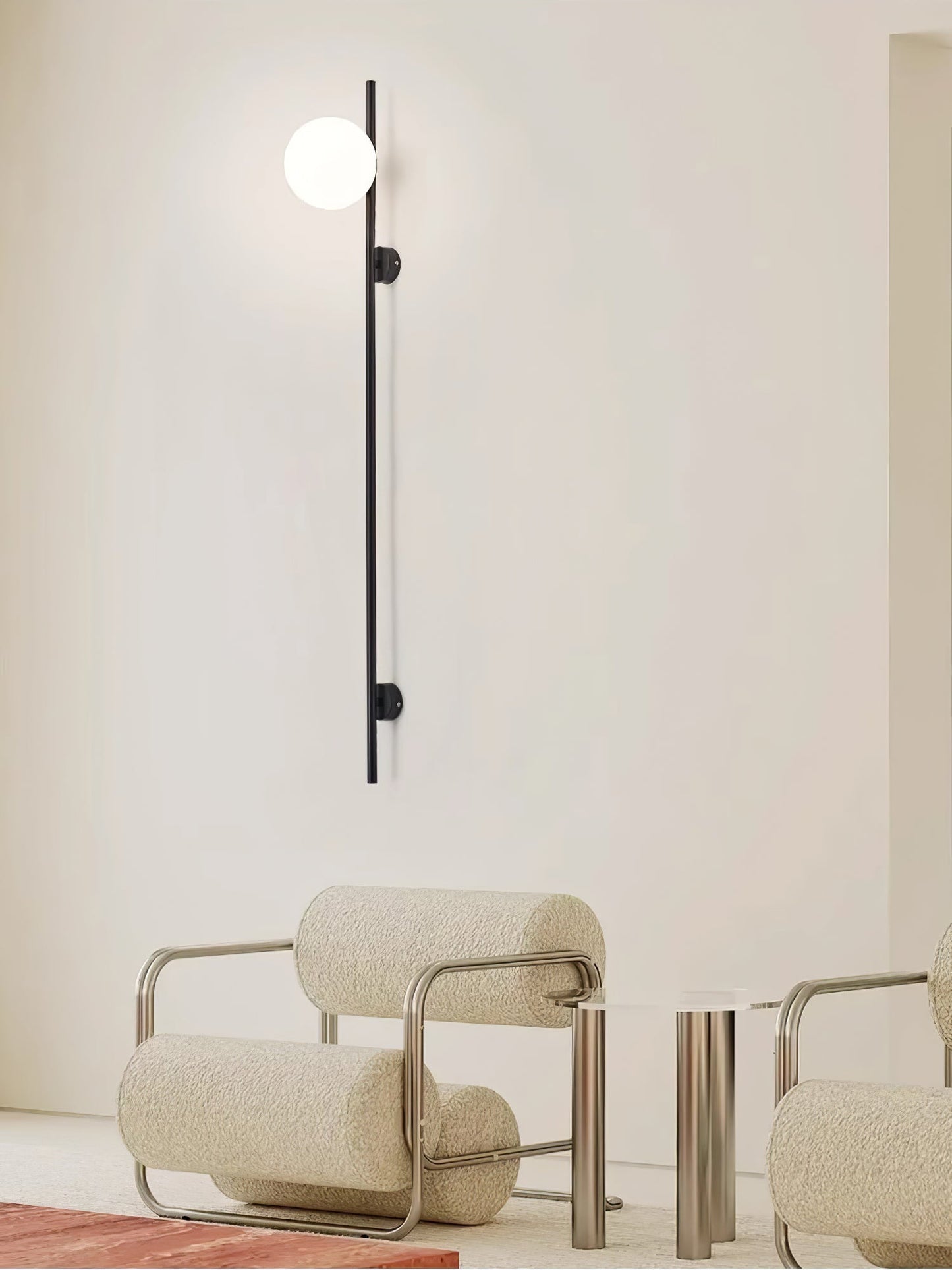 Houseof Plug-in Wall Light with White Glass Shade LED
