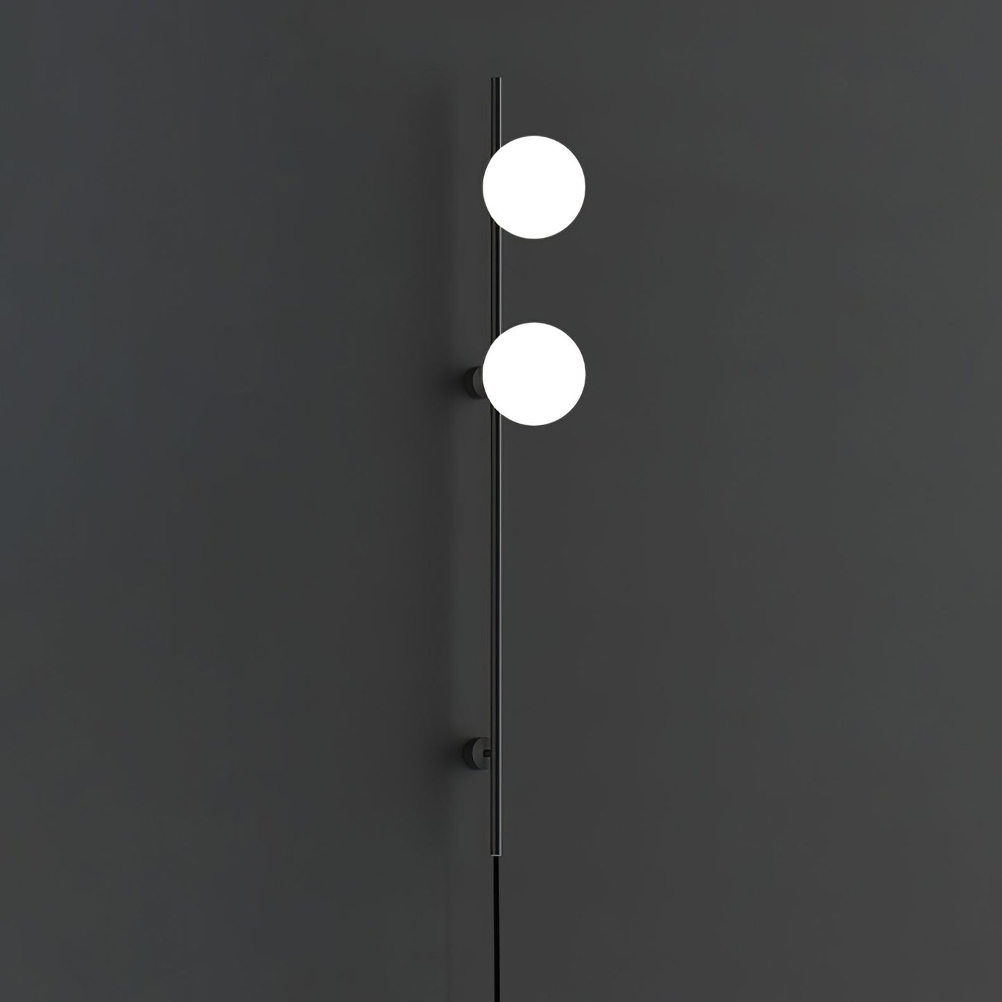 Houseof Plug-in Wall Light with White Glass Shade LED