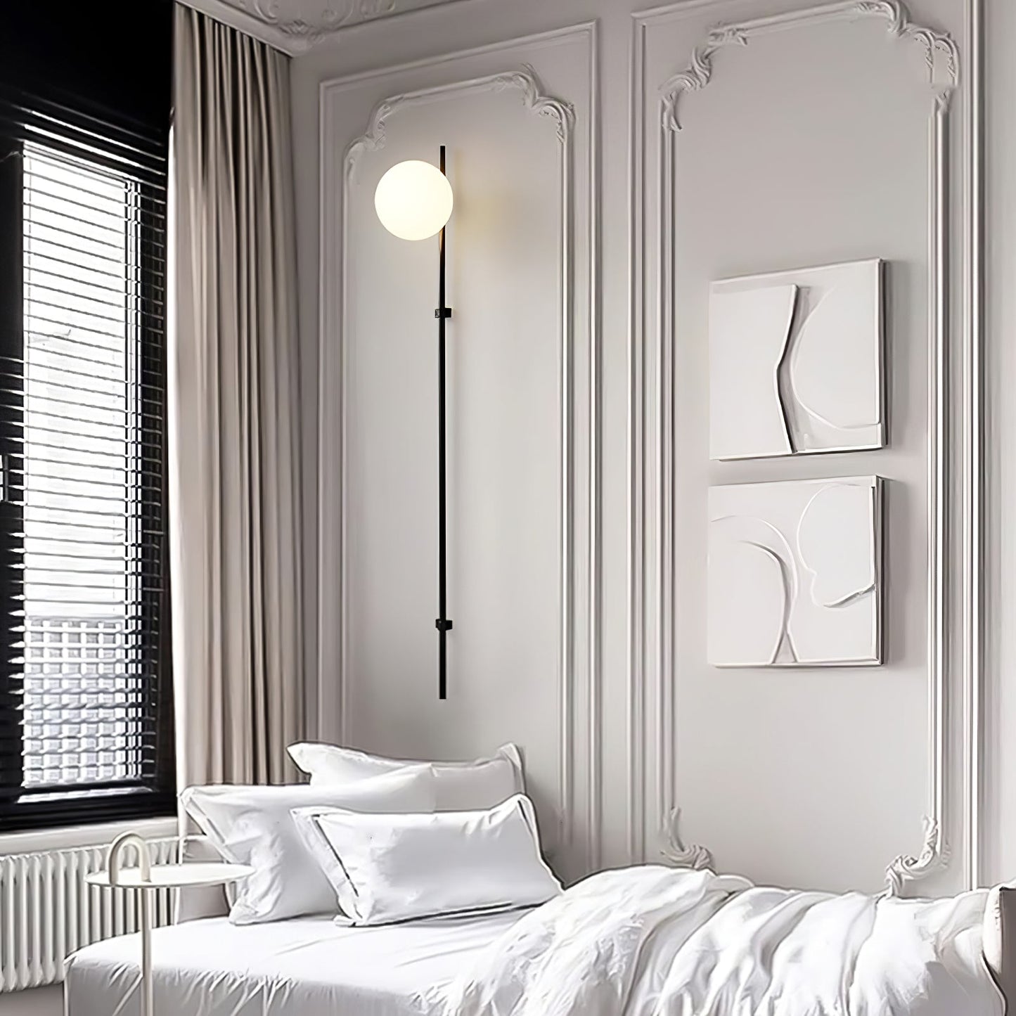 Houseof Plug-in Wall Light with White Glass Shade LED