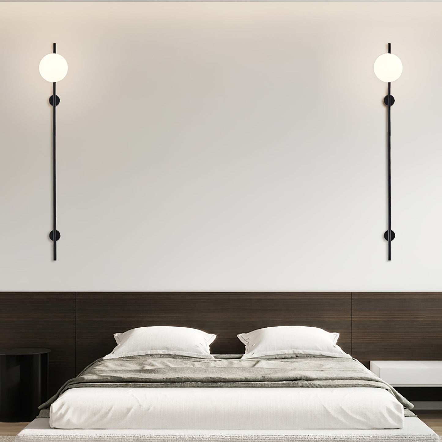 Houseof Plug-in Wall Light with White Glass Shade LED