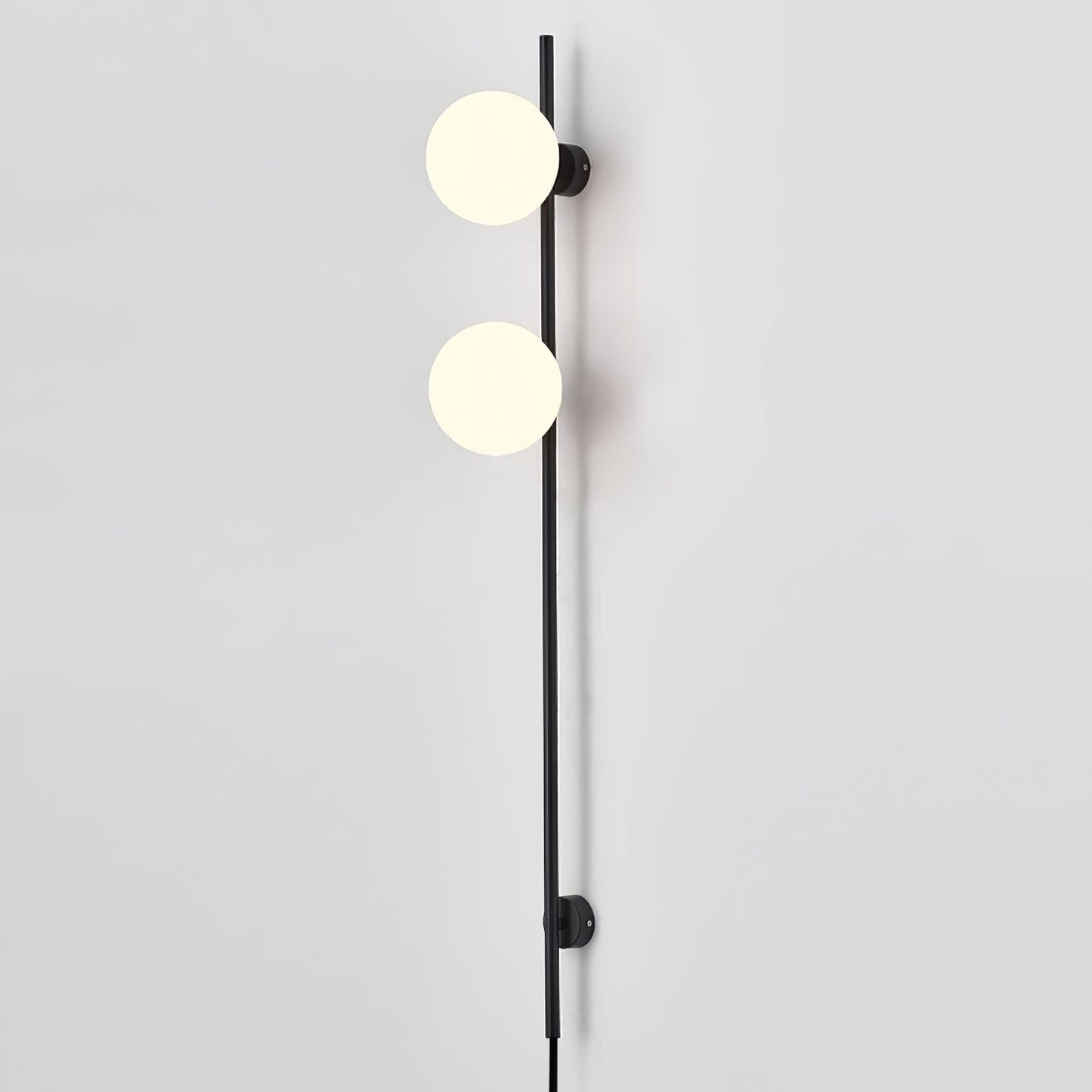 Houseof Plug-in Wall Light with White Glass Shade LED