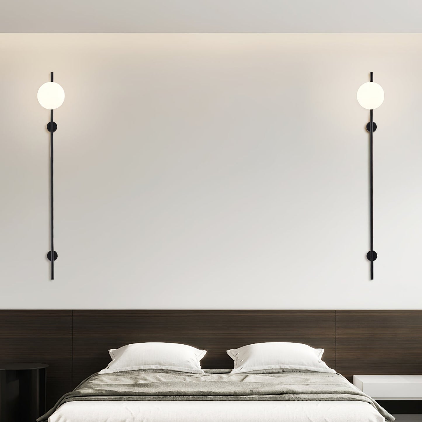 Houseof Plug-in Wall Light with White Glass Shade LED