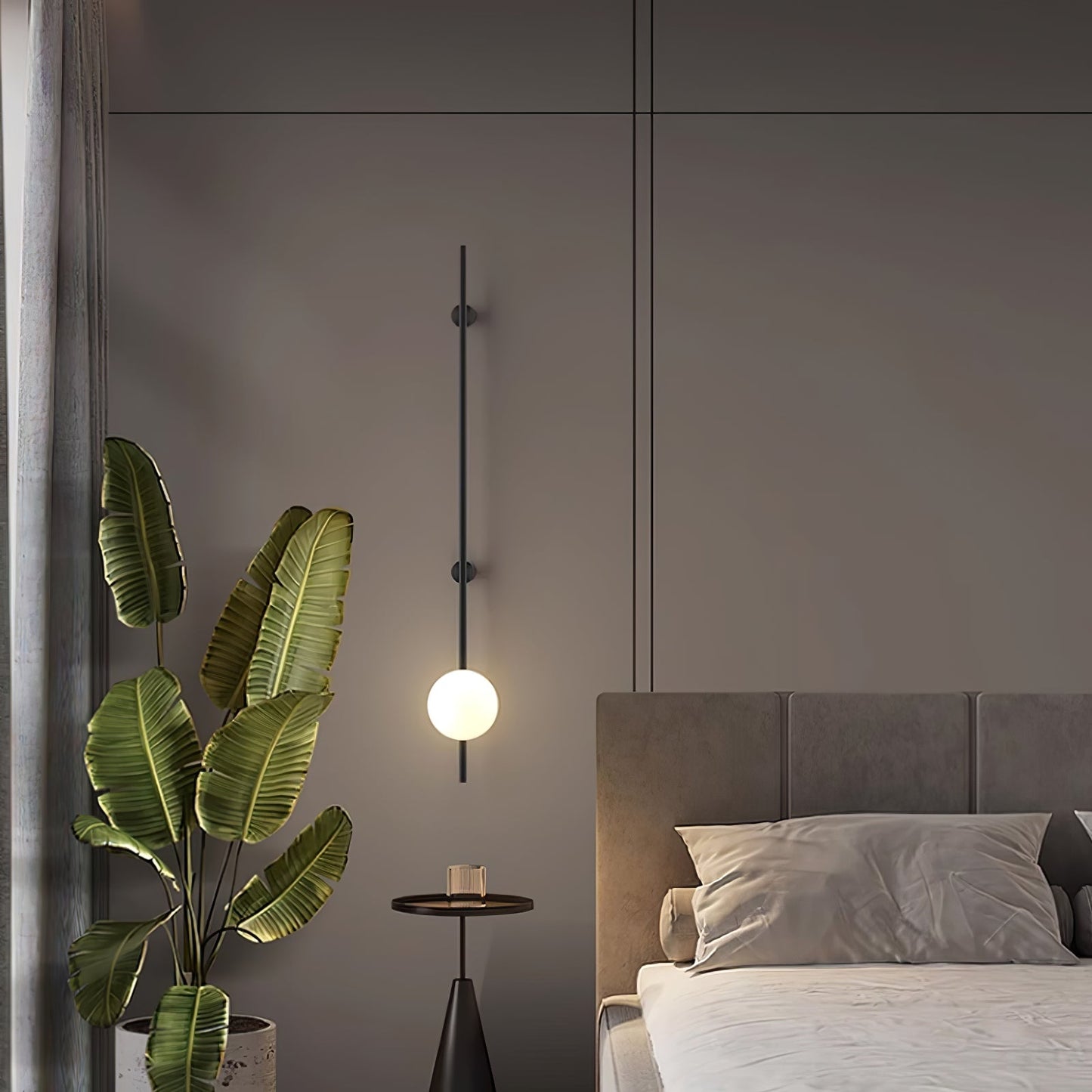 Houseof Plug-in Wall Light with White Glass Shade LED