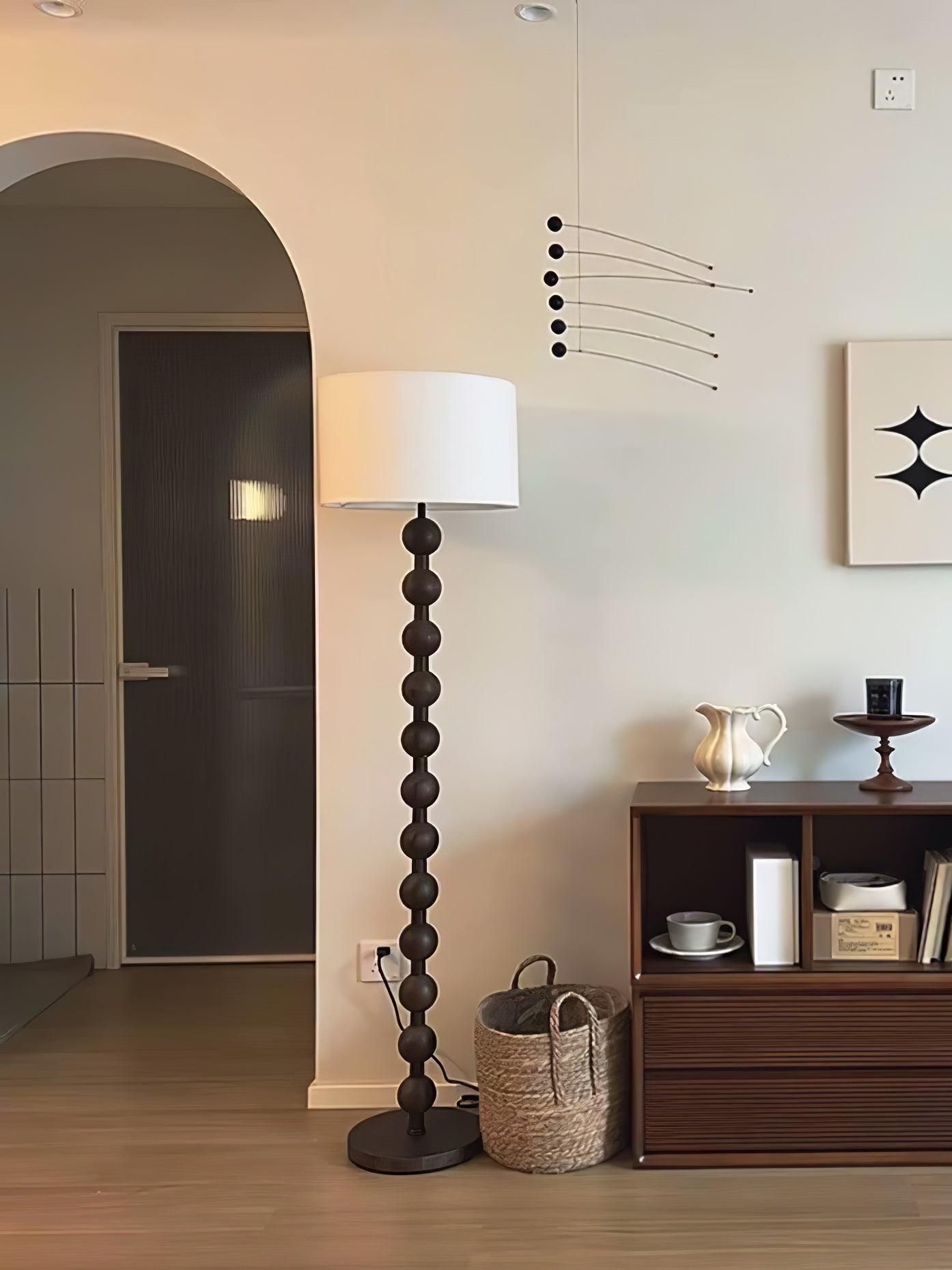 Hugo Barbell Floor Lamp - LED Indoor Lighting, Ash Wood