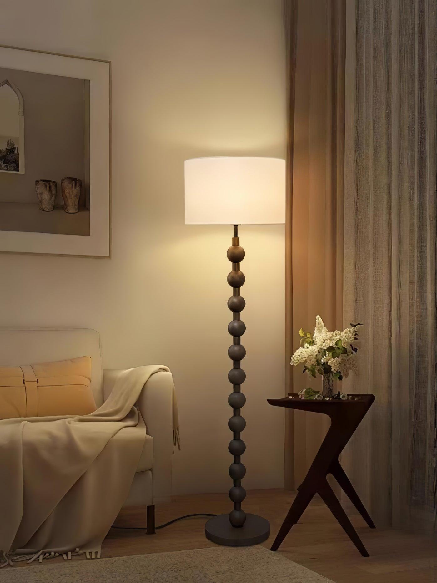 Hugo Barbell Floor Lamp - LED Indoor Lighting, Ash Wood