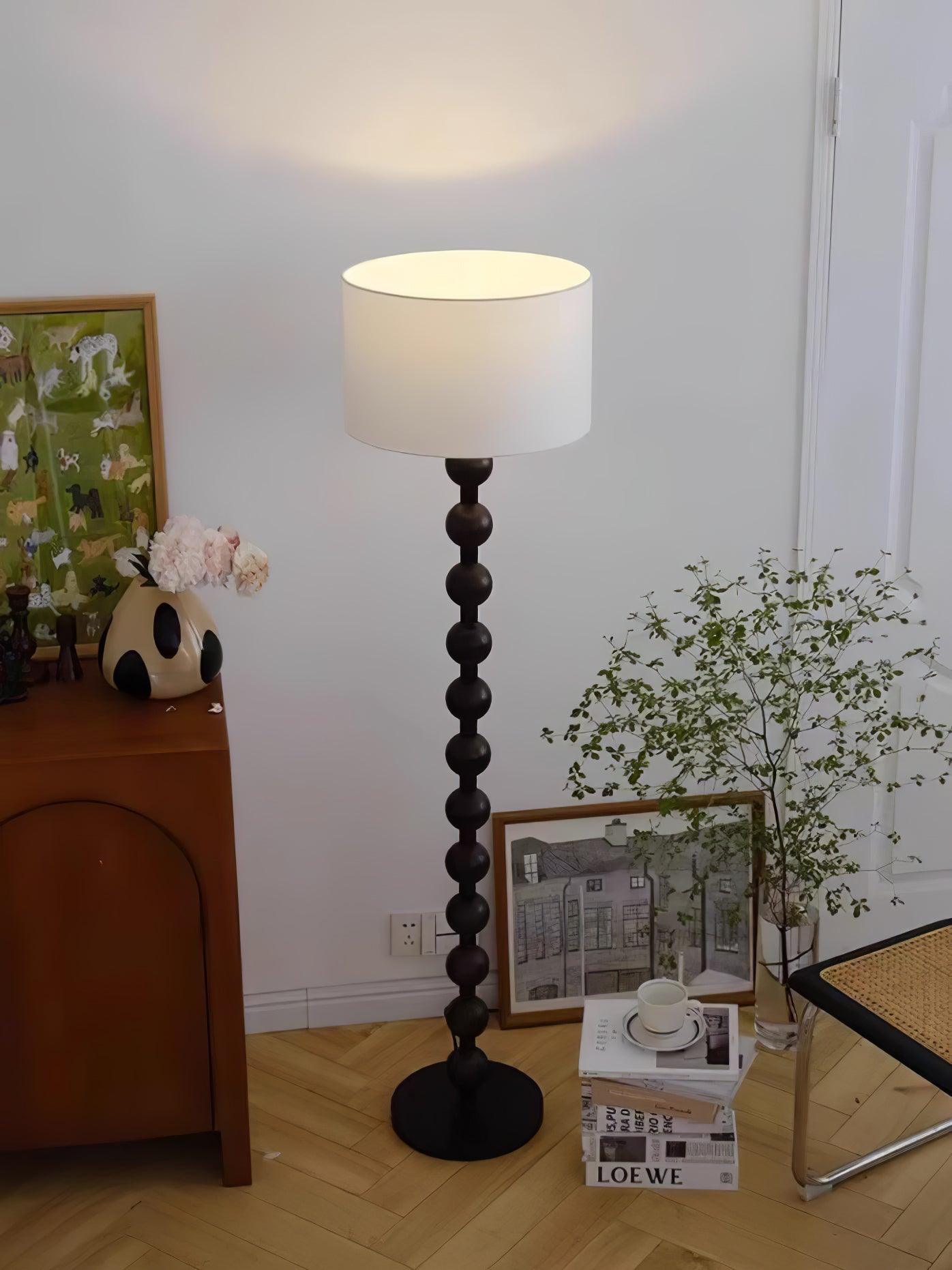 Hugo Barbell Floor Lamp - LED Indoor Lighting, Ash Wood