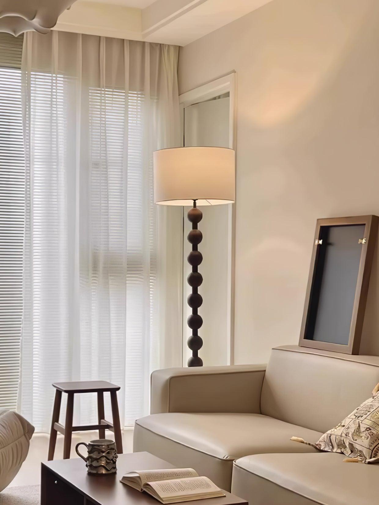 Hugo Barbell Floor Lamp - LED Indoor Lighting, Ash Wood