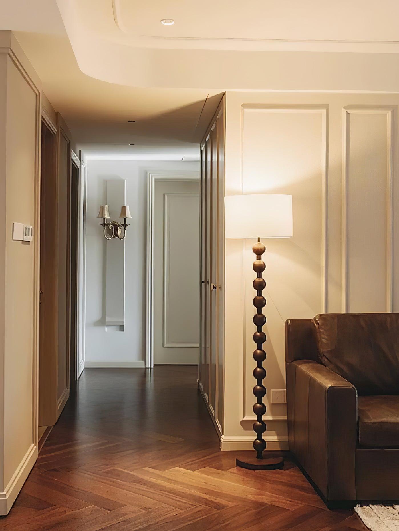 Hugo Barbell Floor Lamp - LED Indoor Lighting, Ash Wood