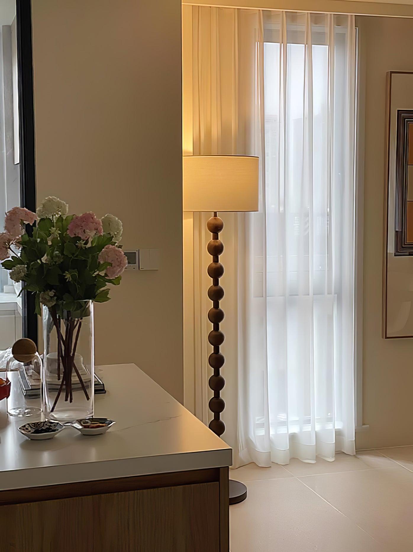 Hugo Barbell Floor Lamp - LED Indoor Lighting, Ash Wood