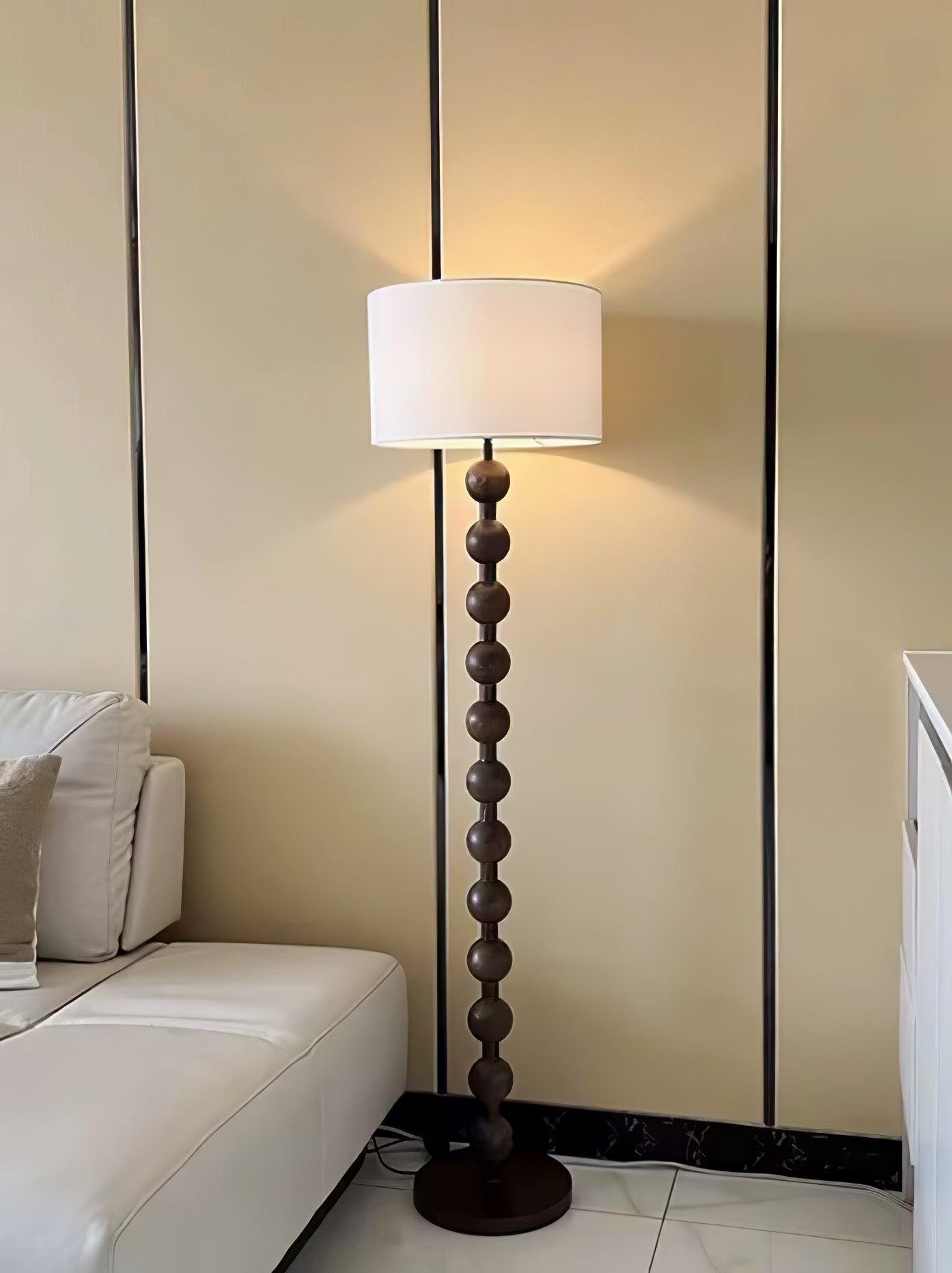Hugo Barbell Floor Lamp - LED Indoor Lighting, Ash Wood