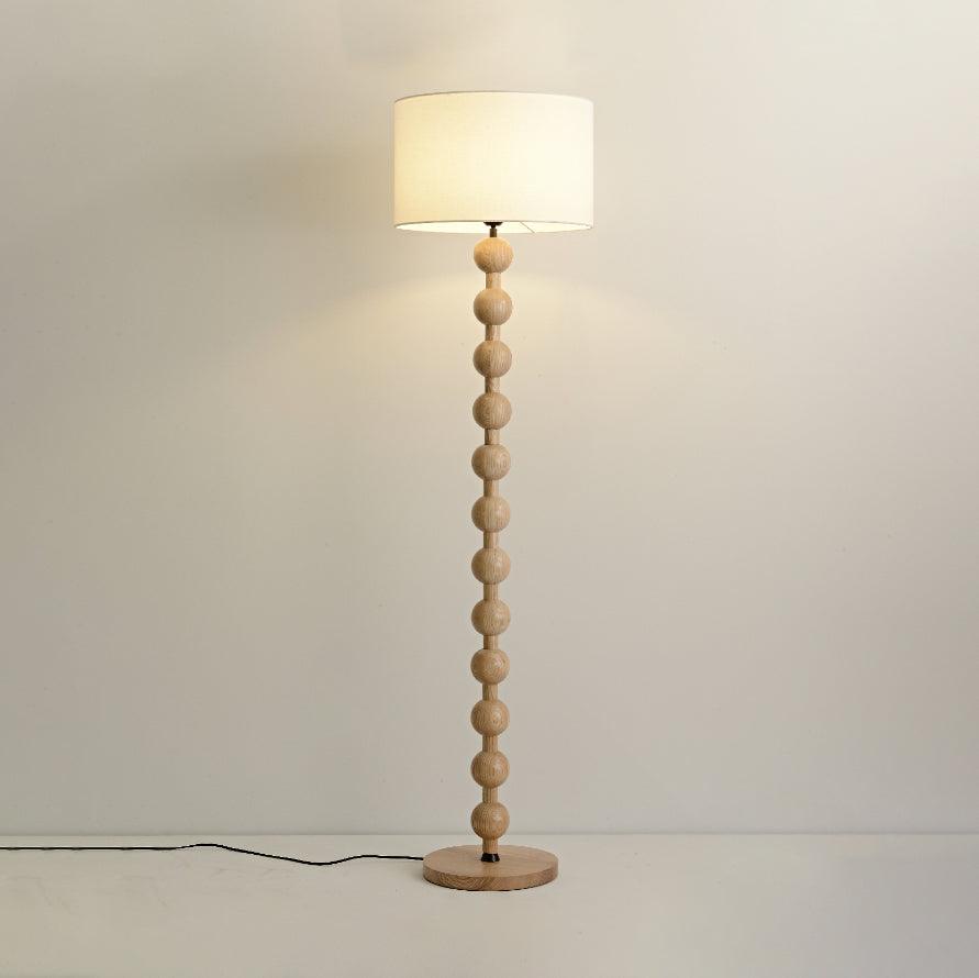 Hugo Barbell Floor Lamp - LED Indoor Lighting, Ash Wood