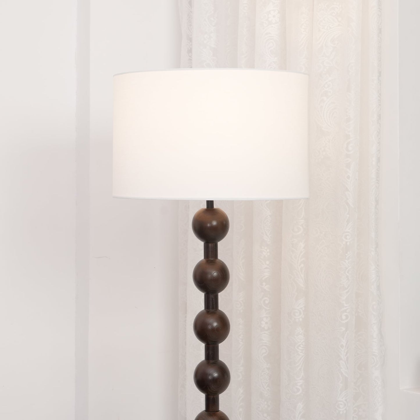 Hugo Barbell Floor Lamp - LED Indoor Lighting, Ash Wood