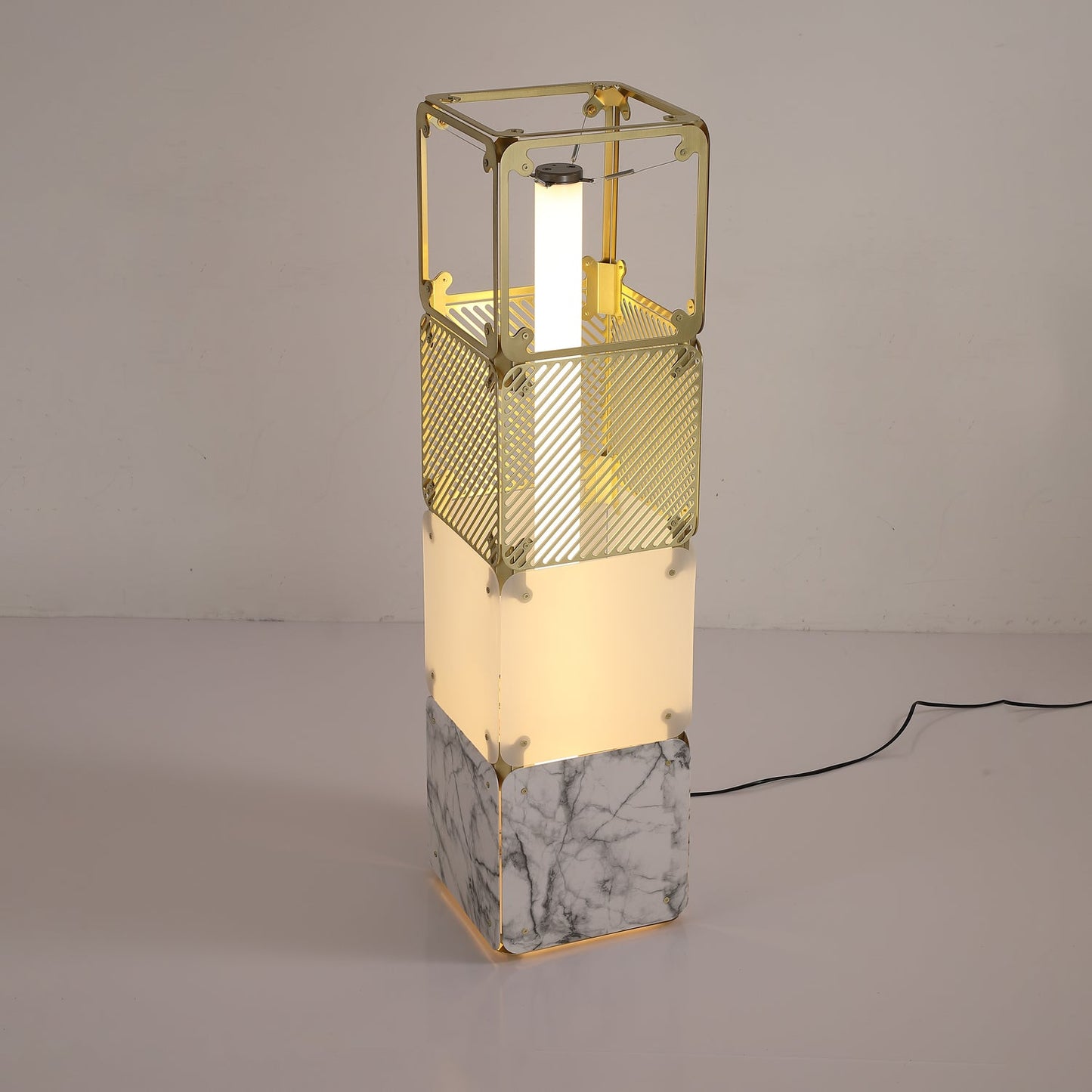 Hyperqube Floor Lamp with Adjustable LED Lighting