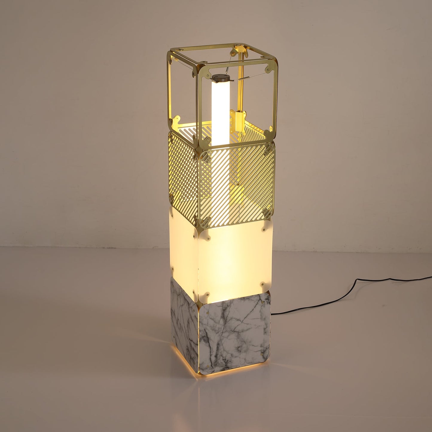 Hyperqube Floor Lamp with Adjustable LED Lighting