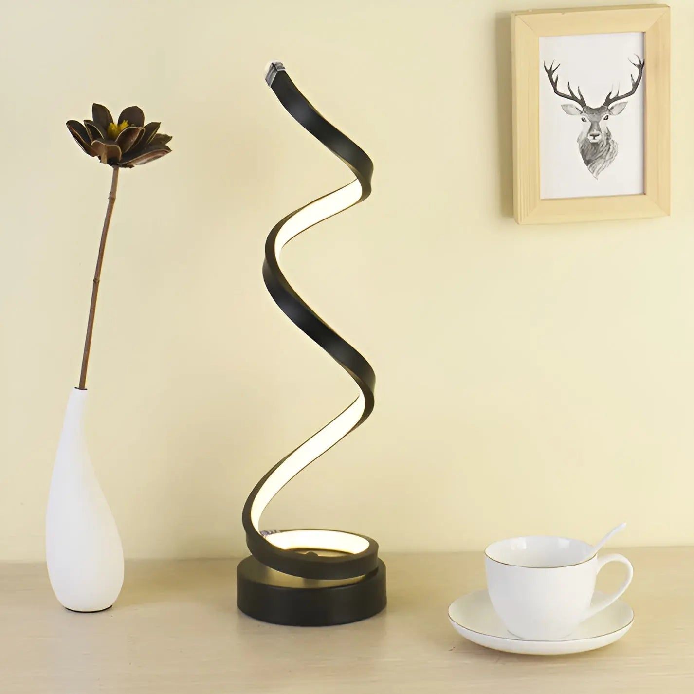 Spiral Glow LED Desk Lamp – Energy Efficient, Durable & Eye-Friendly Design