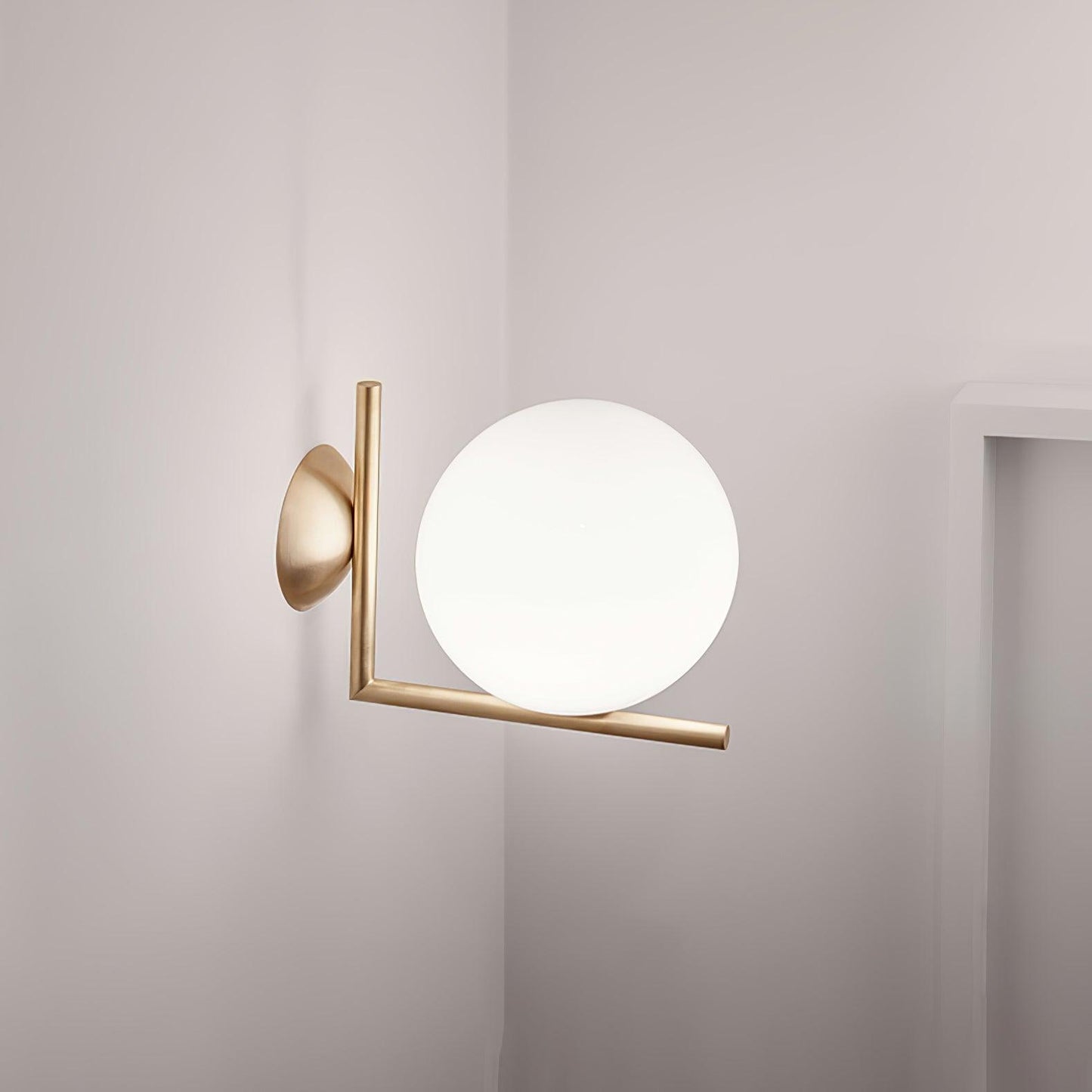 Blown Glass Opal Glass Wall Lamp - LED Metal & Glass Lighting
