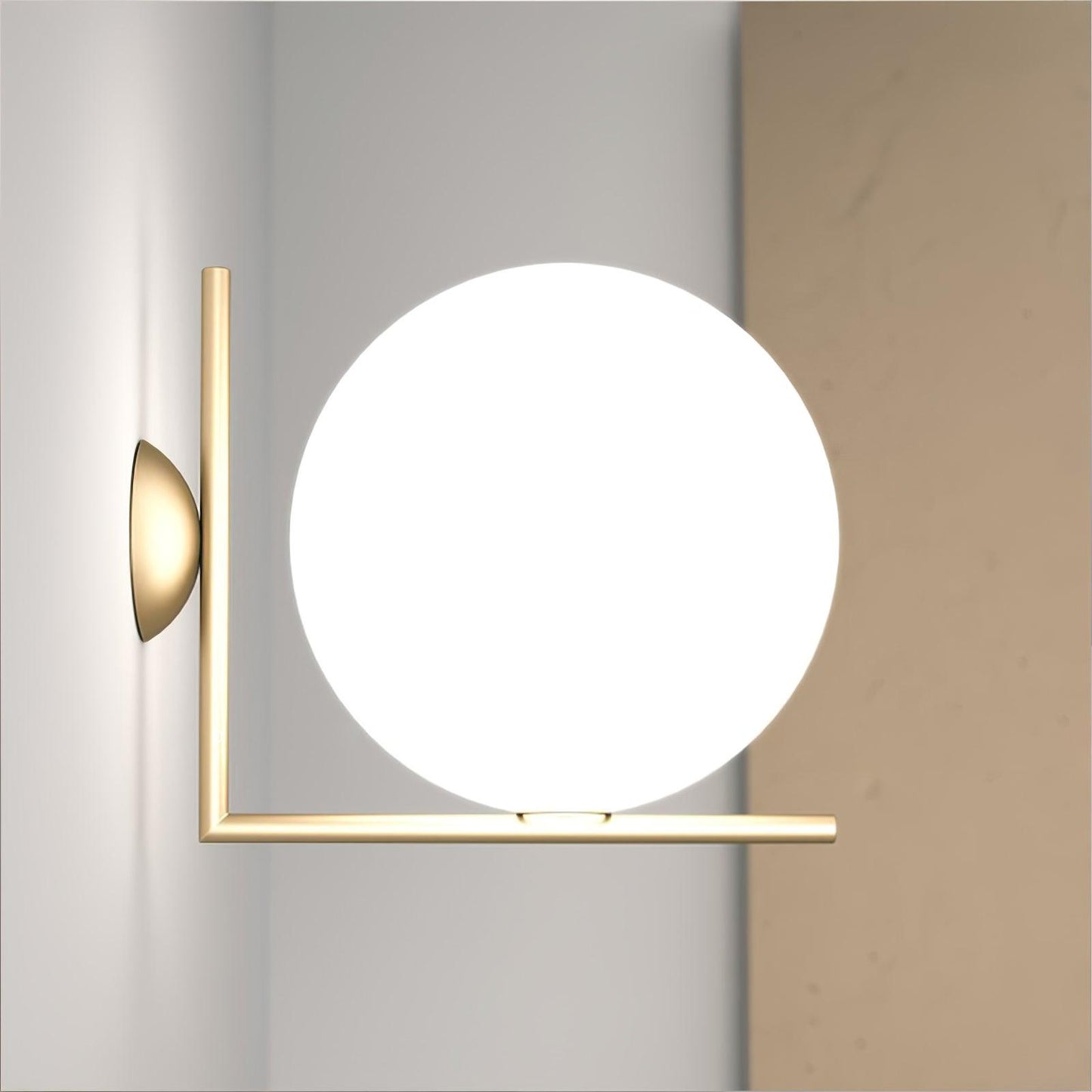Blown Glass Opal Glass Wall Lamp - LED Metal & Glass Lighting