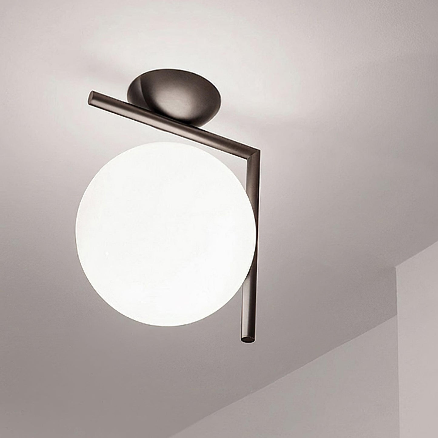 Blown Glass Opal Glass Wall Lamp - LED Metal & Glass Lighting