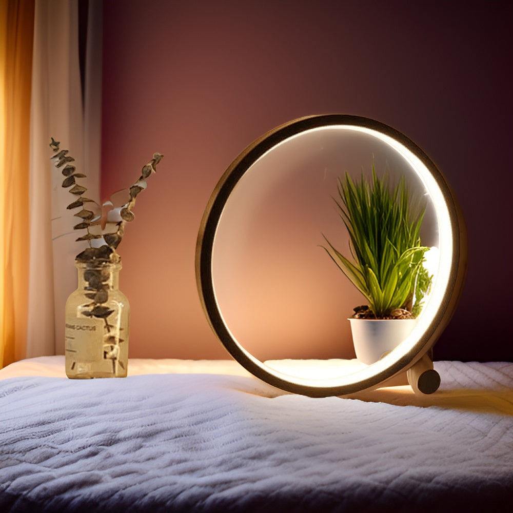 LED Dimmable Minimalist Round Table Lamp - RumiLight