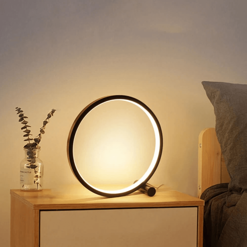 LED Dimmable Minimalist Round Table Lamp - RumiLight