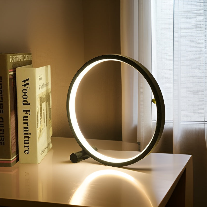 LED Dimmable Minimalist Round Table Lamp - RumiLight