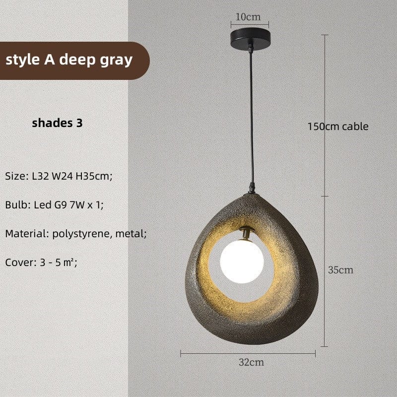 Wabi Sabi Circular Luxury Pendant Light - LED Modern Design