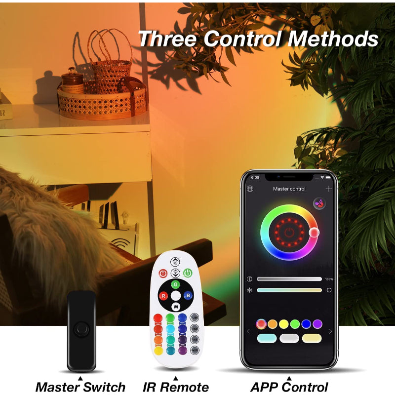 Sunset Projector Lamp LED Night Light RGB for Bedroom 10W 360° Rotation