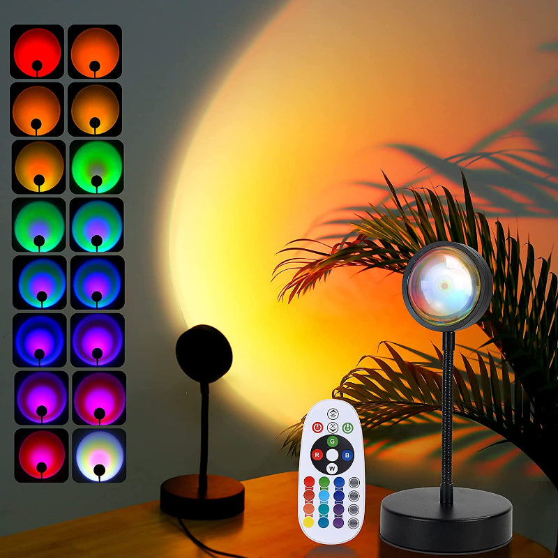 Sunset Projector Lamp LED Night Light RGB for Bedroom 10W 360° Rotation